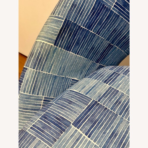 Used West Elm Blue Fabric Accent Chair / Dining Chair for sale on AptDeco