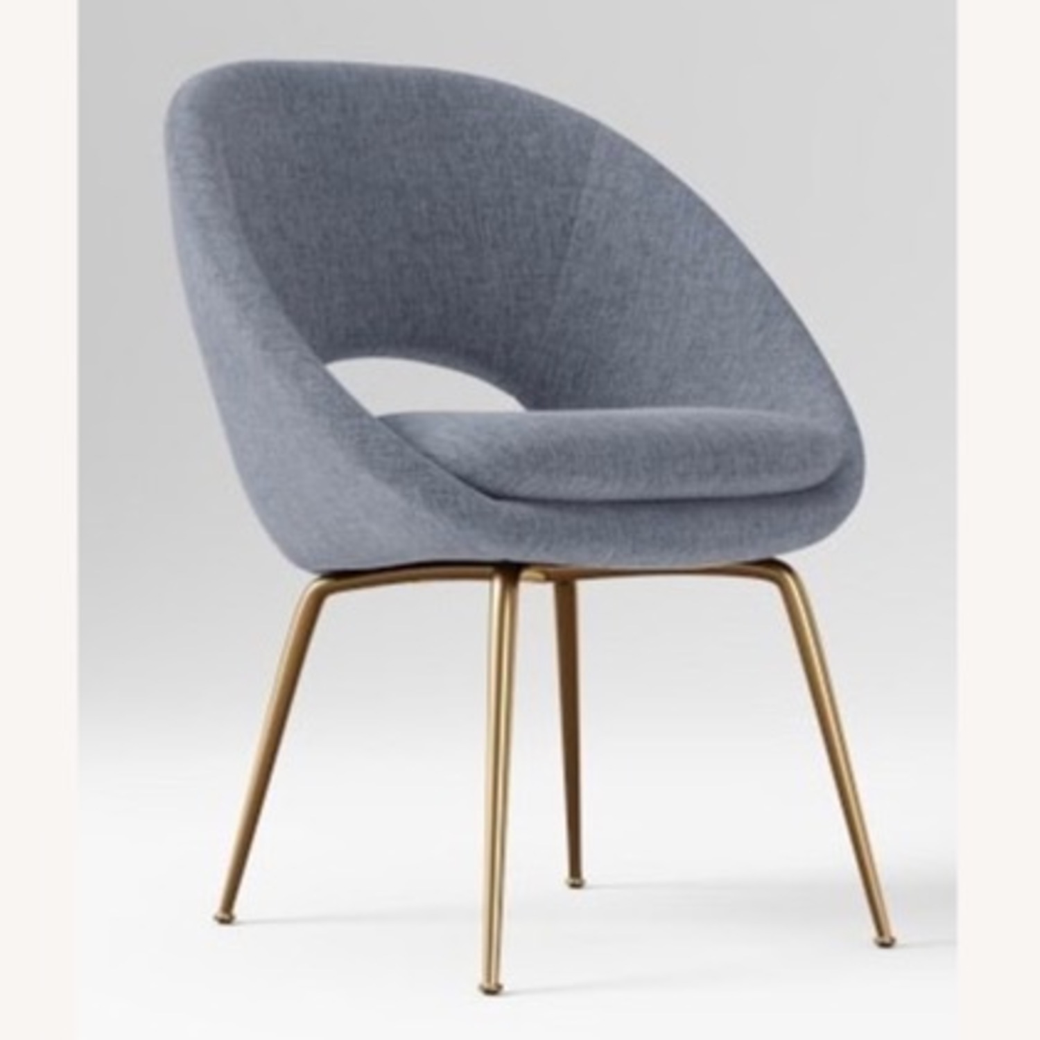 West Elm Blue Fabric Accent Chair / Dining Chair - image-3