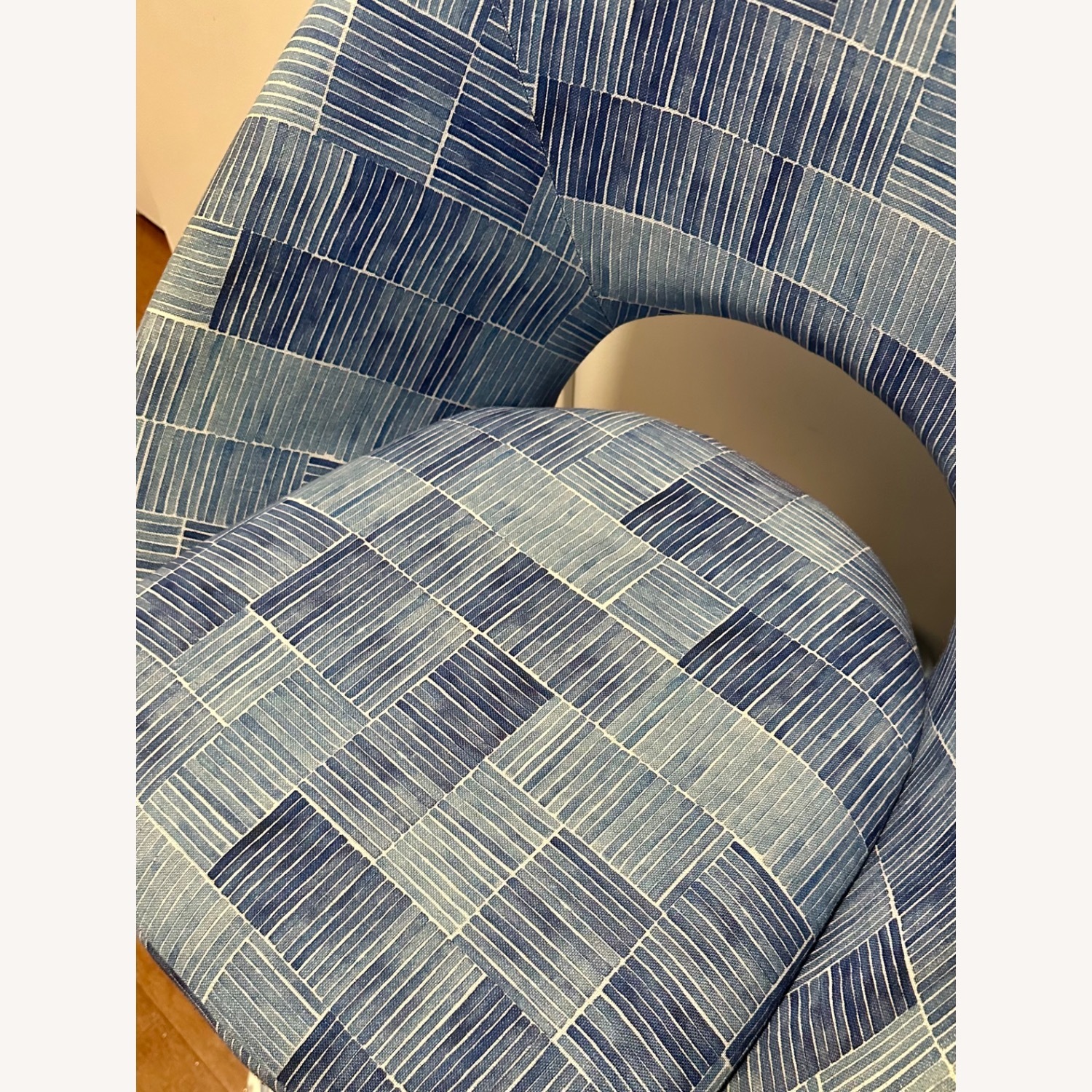 West Elm Blue Fabric Accent Chair / Dining Chair - image-5