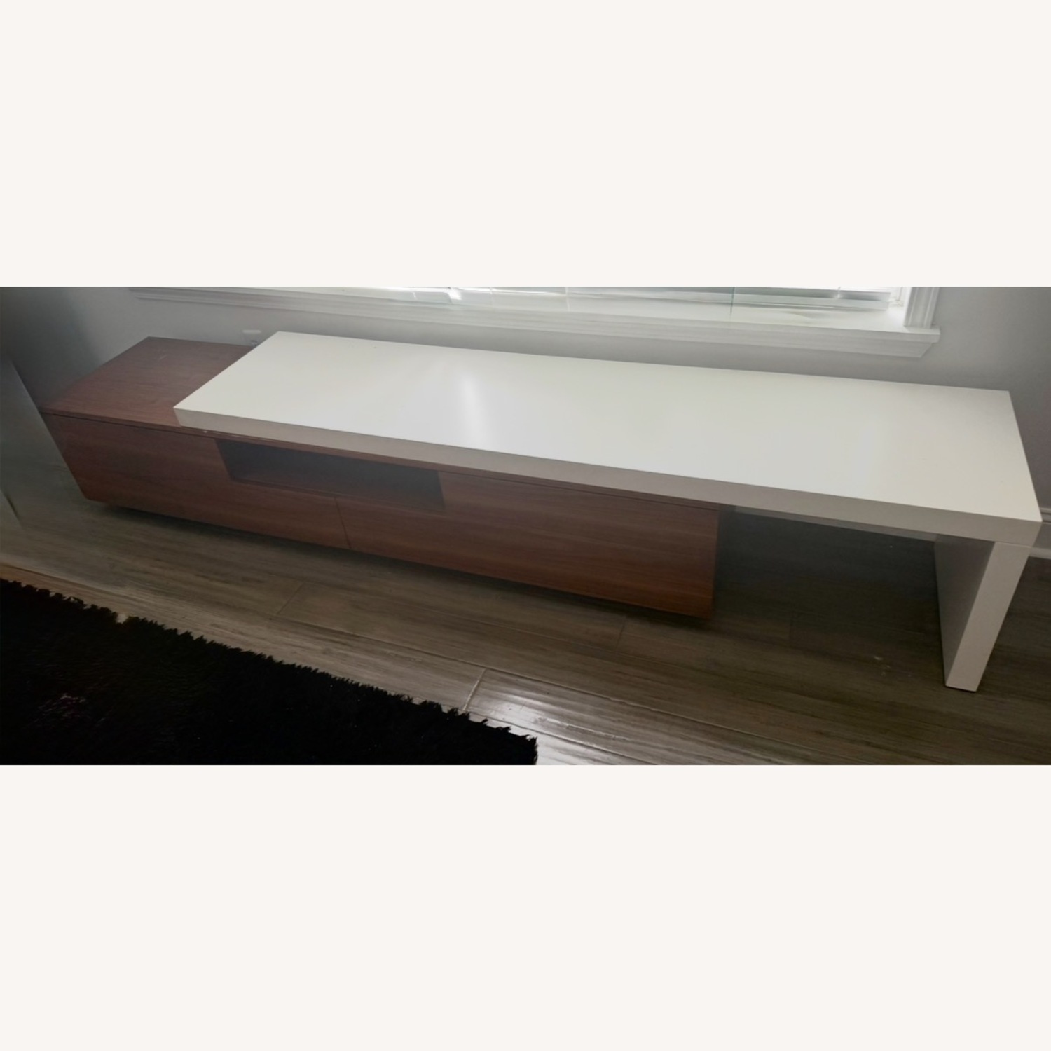 Modani Murino Tv Stand Walnut & White Extension - image-2
