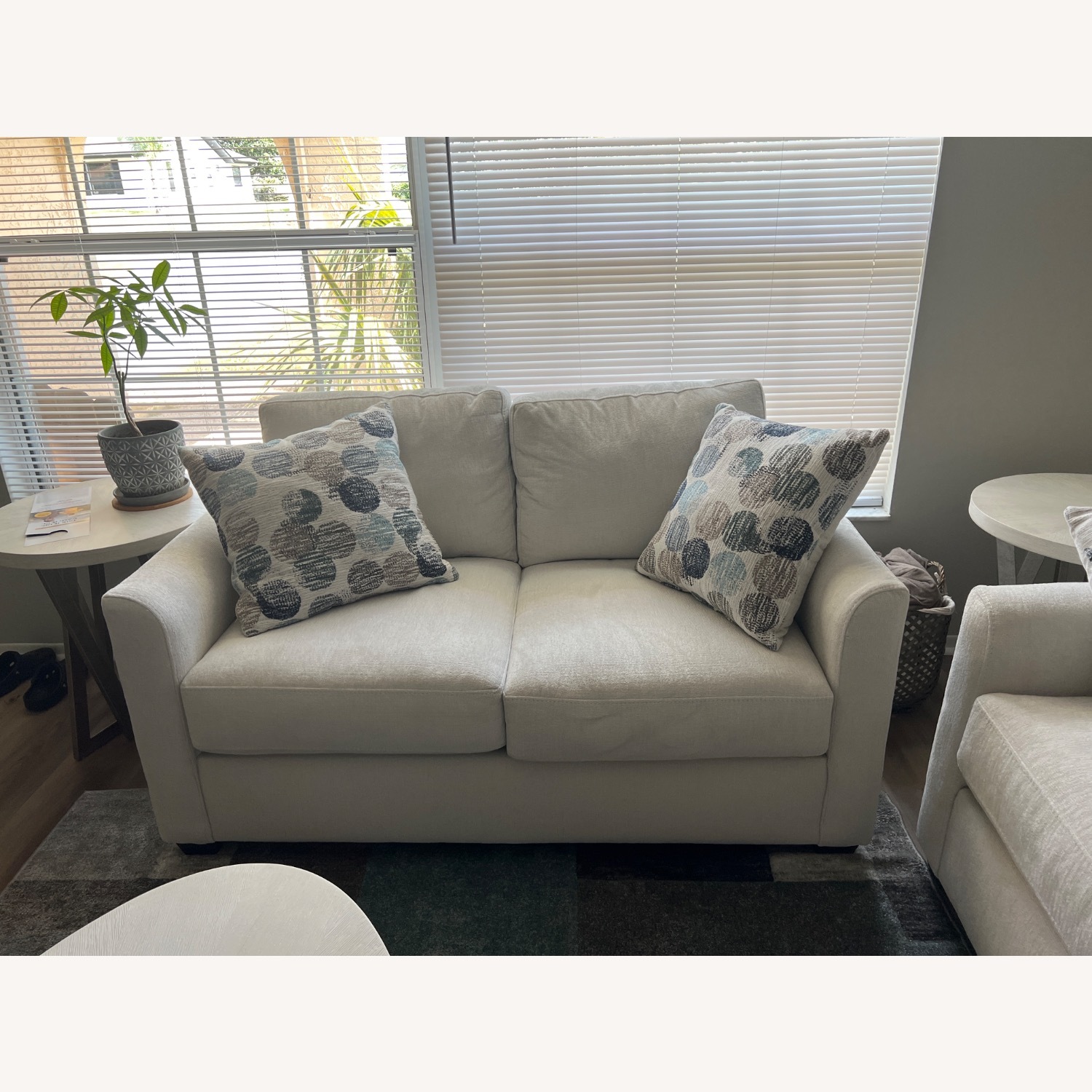 Natural Fabric 2 Seater Sofa - image-1