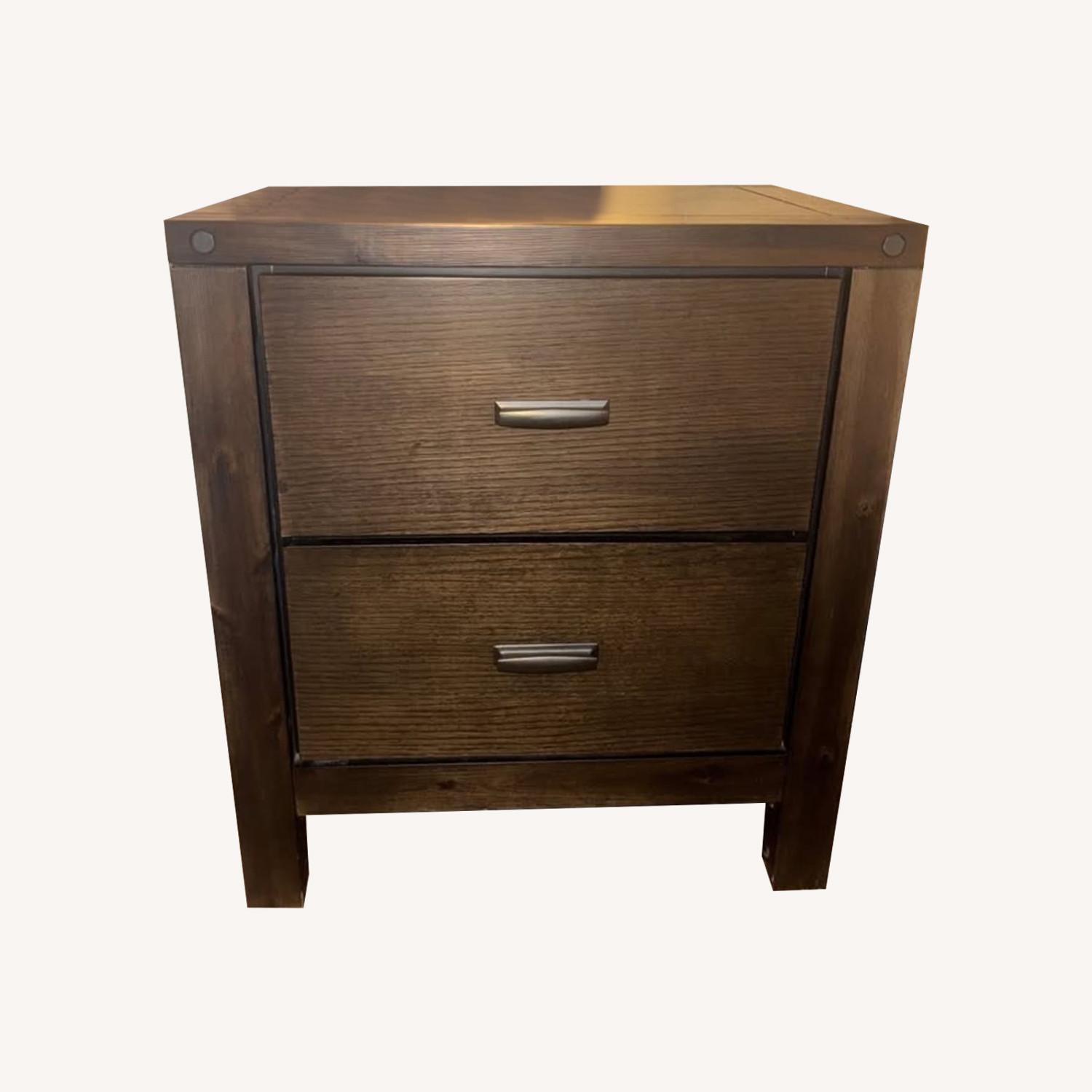 Ashley Furniture Ollie Dark Brown Wood Nightstands - image-0