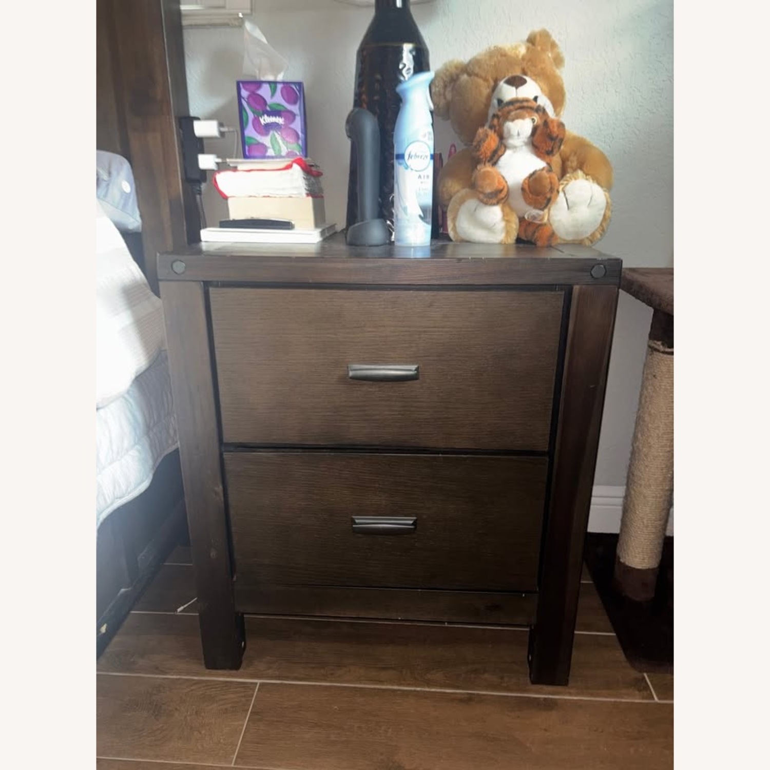 Ashley Furniture Ollie Dark Brown Wood Nightstands - image-4