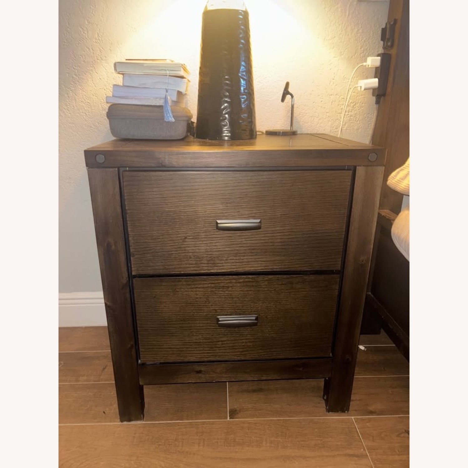 Ashley Furniture Ollie Dark Brown Wood Nightstands - image-1