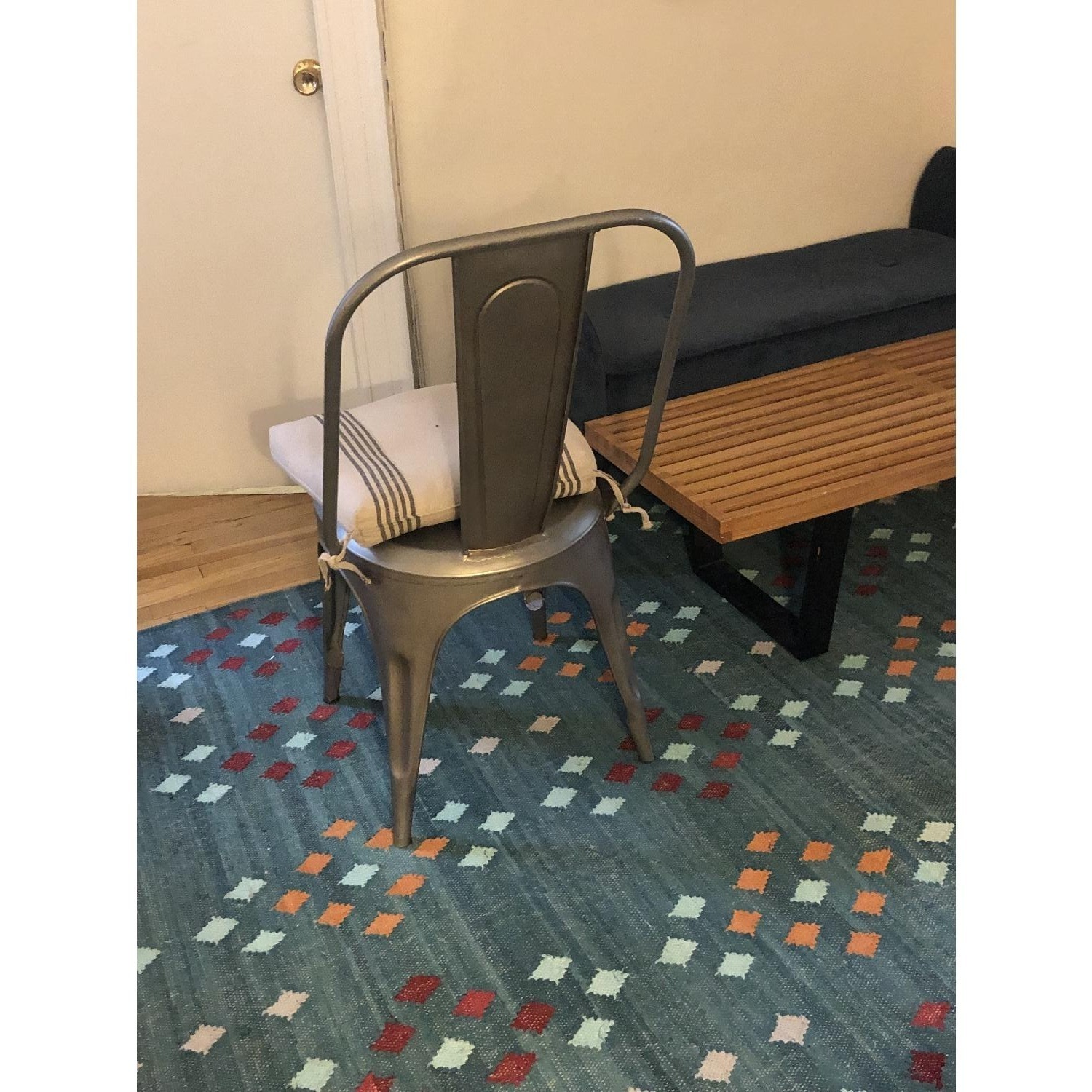 Restoration Hardware Gunmetal Remy Side Chair - image-4