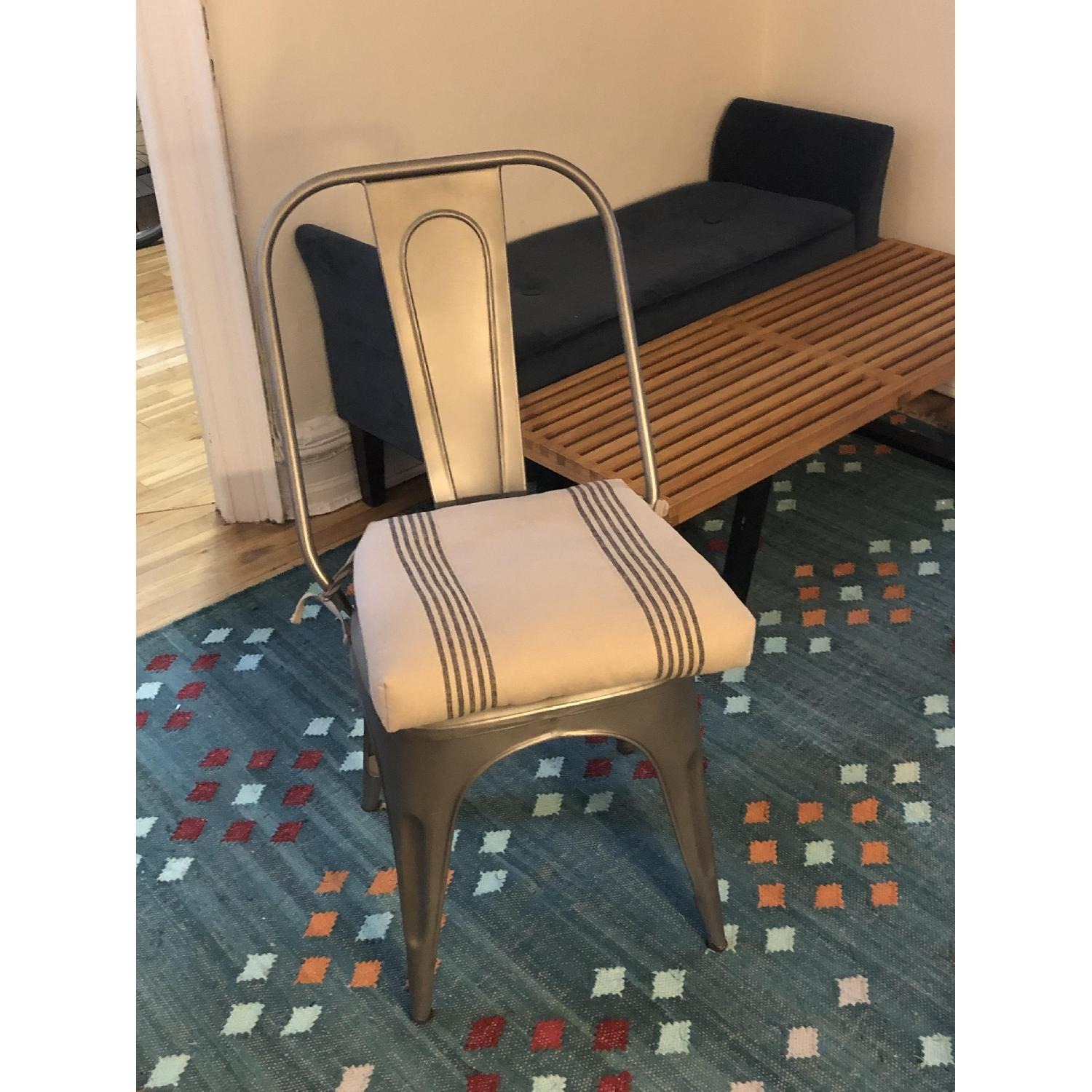 Restoration Hardware Gunmetal Remy Side Chair - image-2