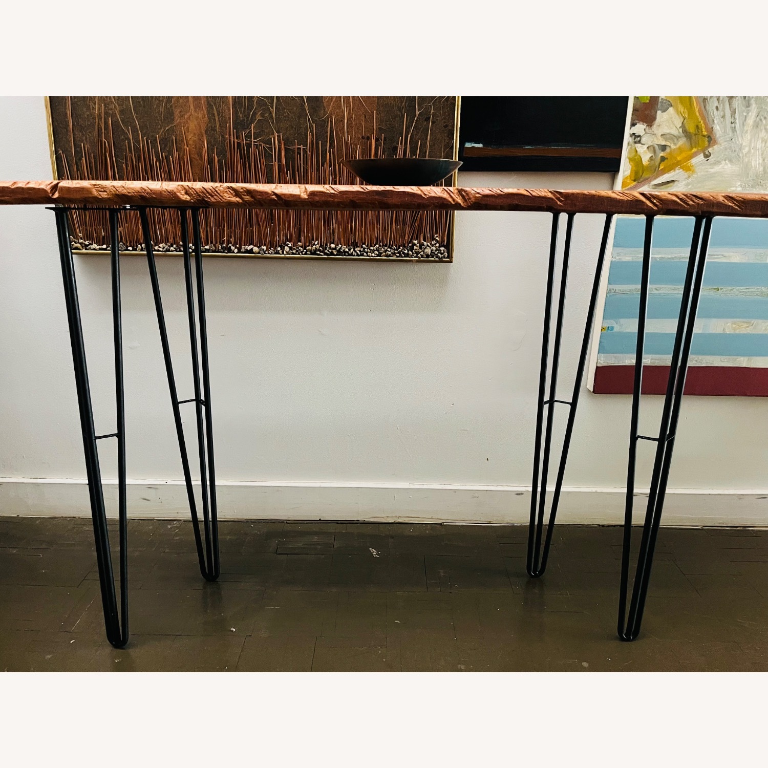 Live Edge Console Table with Iron Legs - image-7
