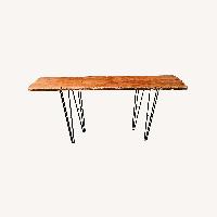 Live Edge Console Table with Iron Legs