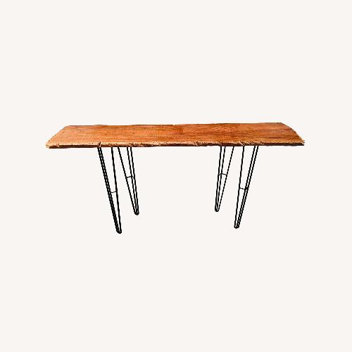 Used Live Edge Console Table with Iron Legs for sale on AptDeco