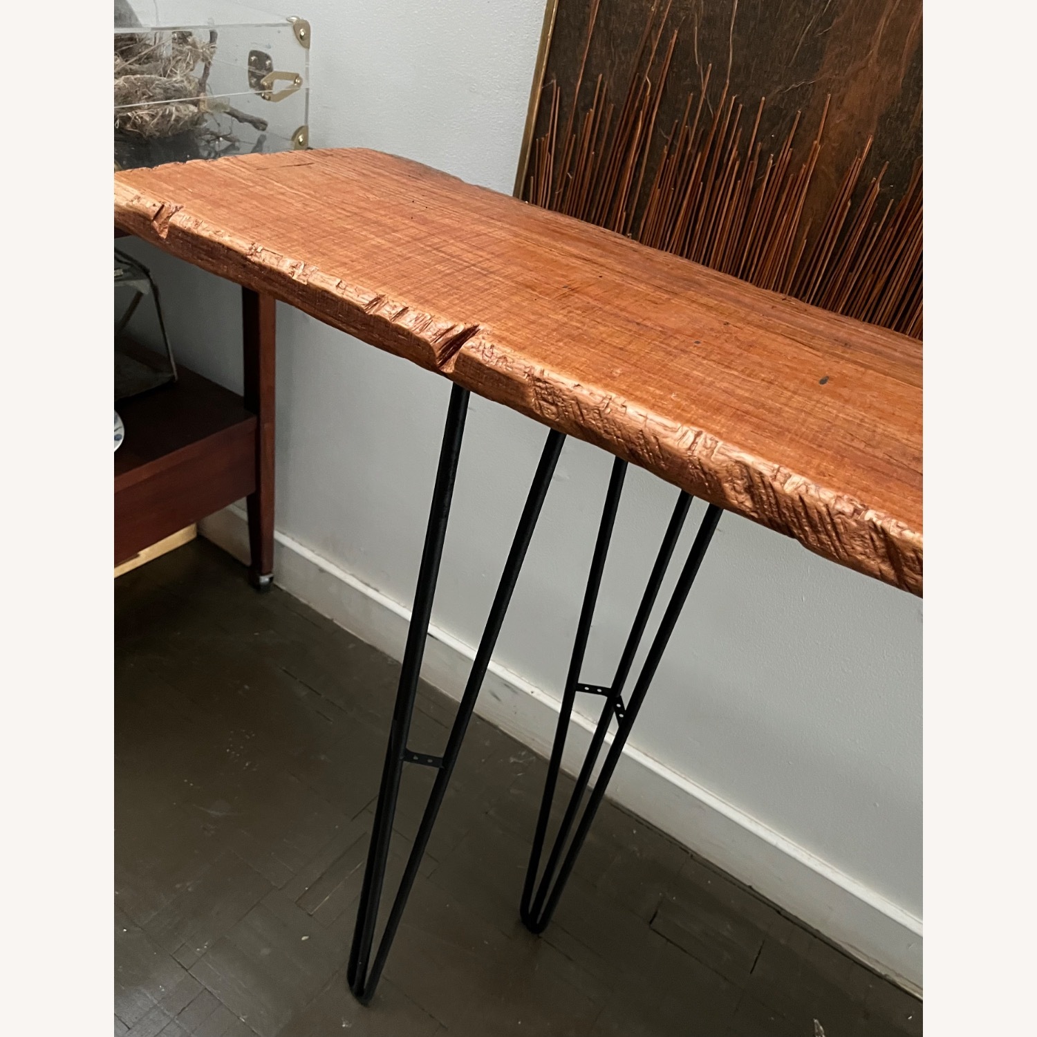 Live Edge Console Table with Iron Legs - image-6