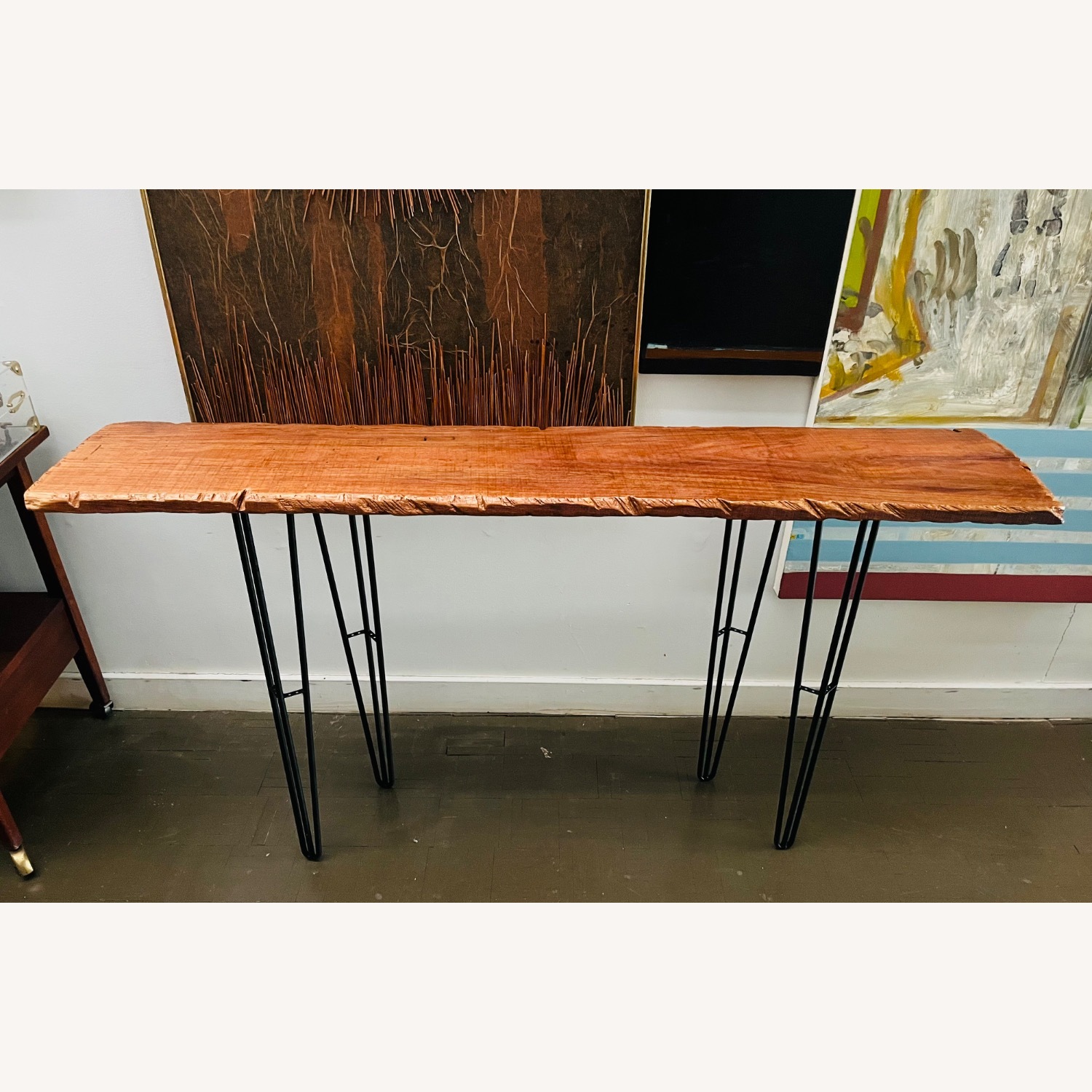 Live Edge Console Table with Iron Legs - image-2