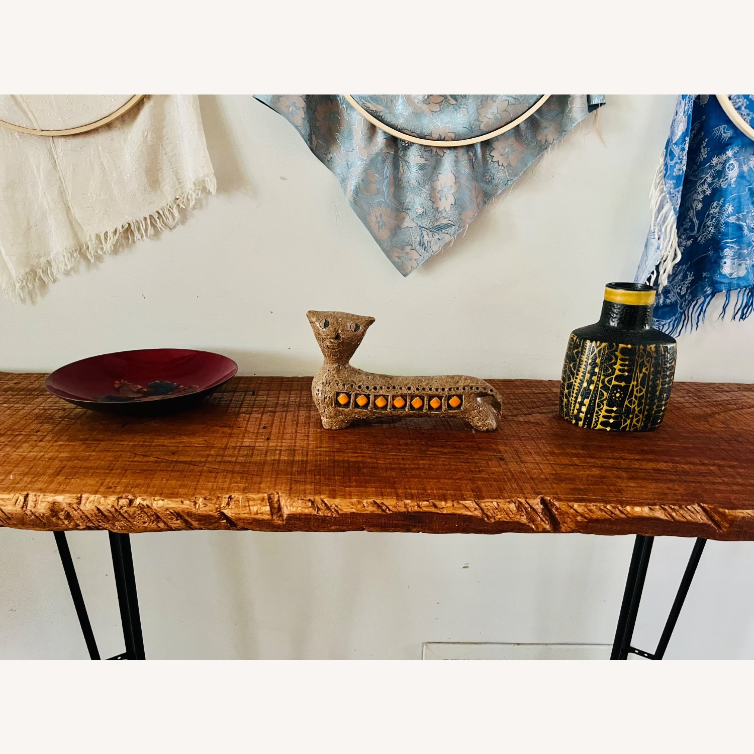 Live Edge Console Table with Iron Legs - image-5