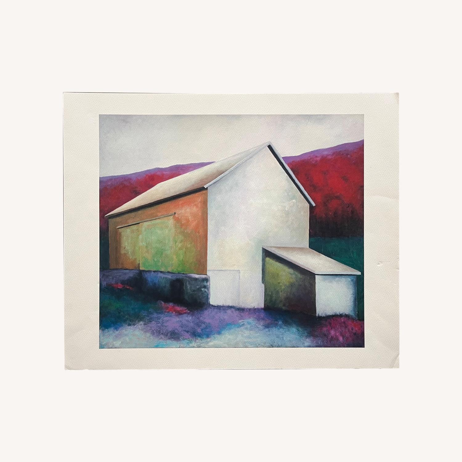 Modernist Lithograph "Home" Vintage Print - image-0