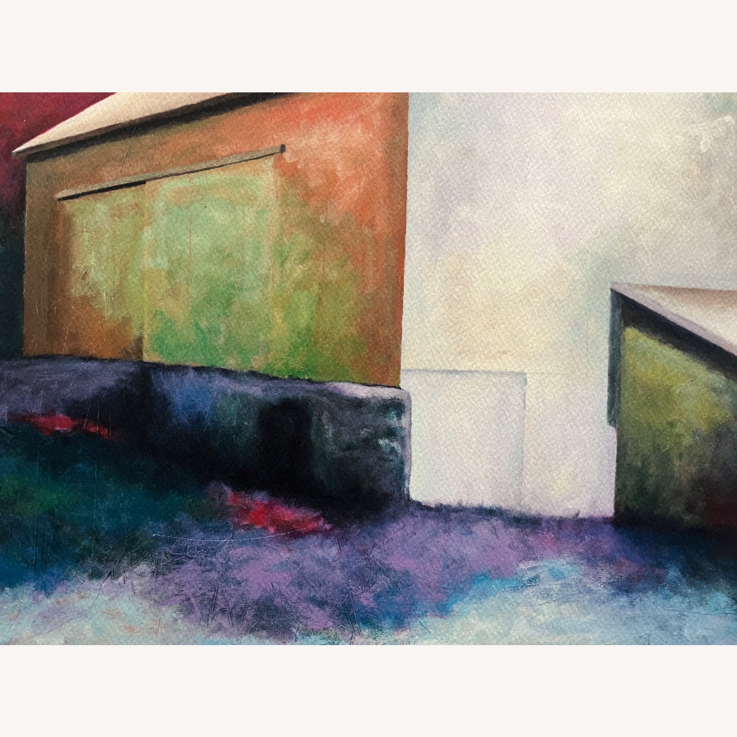 Modernist Lithograph "Home" Vintage Print - image-3