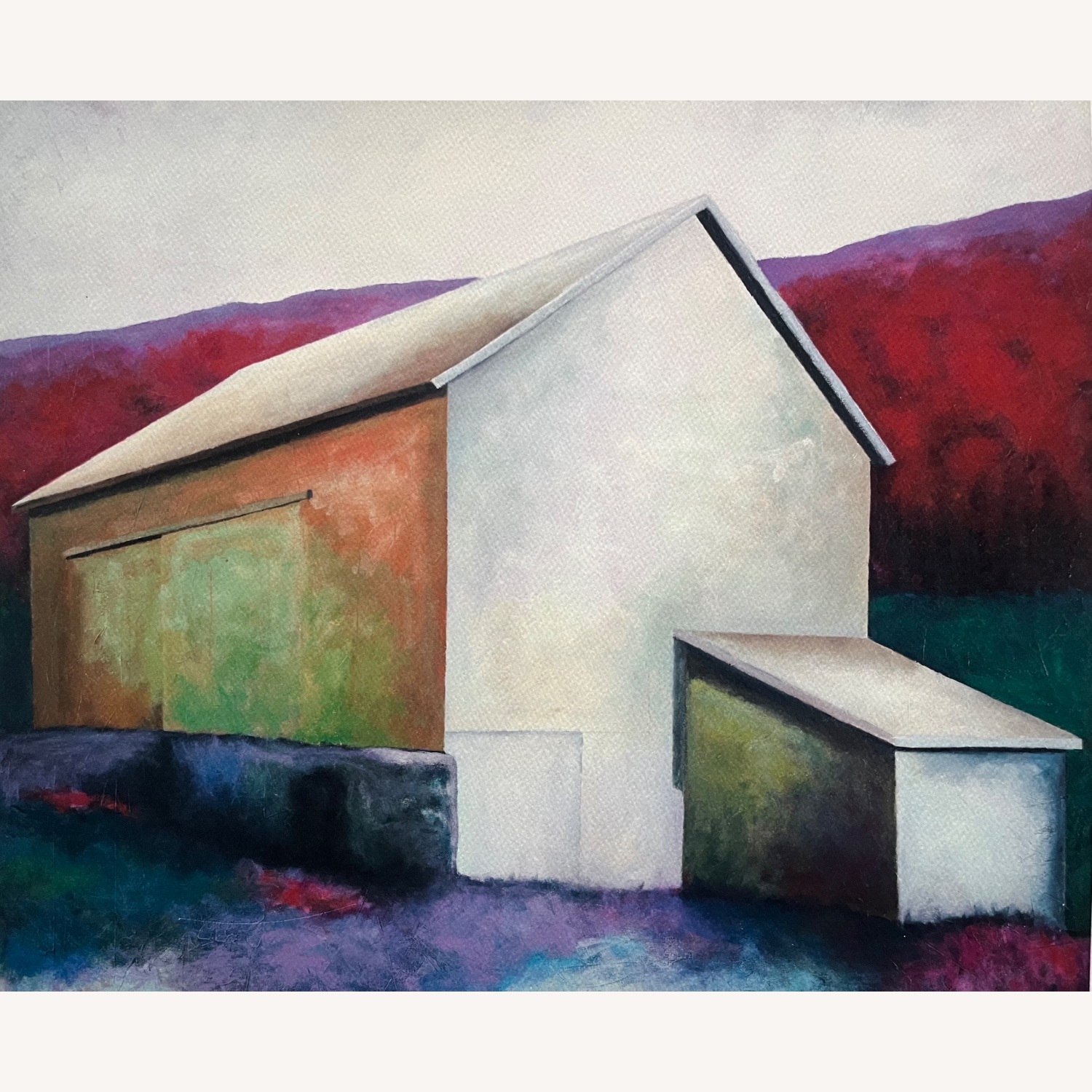 Modernist Lithograph "Home" Vintage Print - image-2