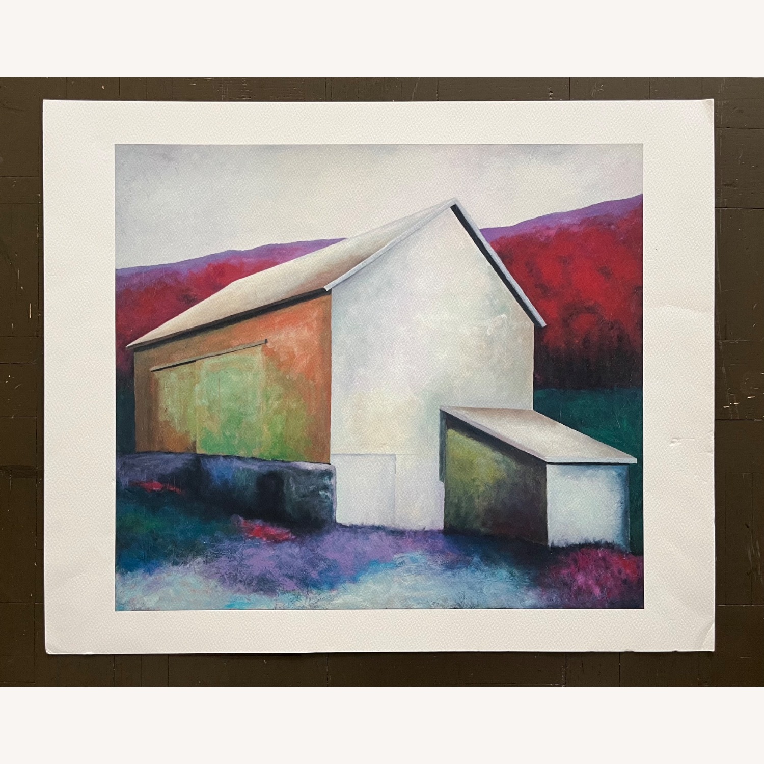 Modernist Lithograph "Home" Vintage Print - image-1