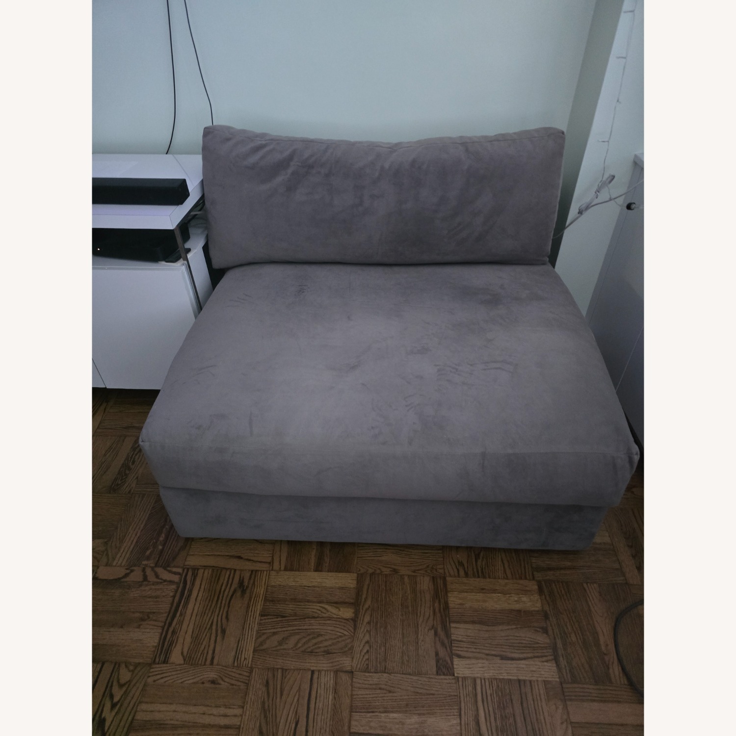 Dark Gray Microsuede 3+ Piece Sectional - image-1