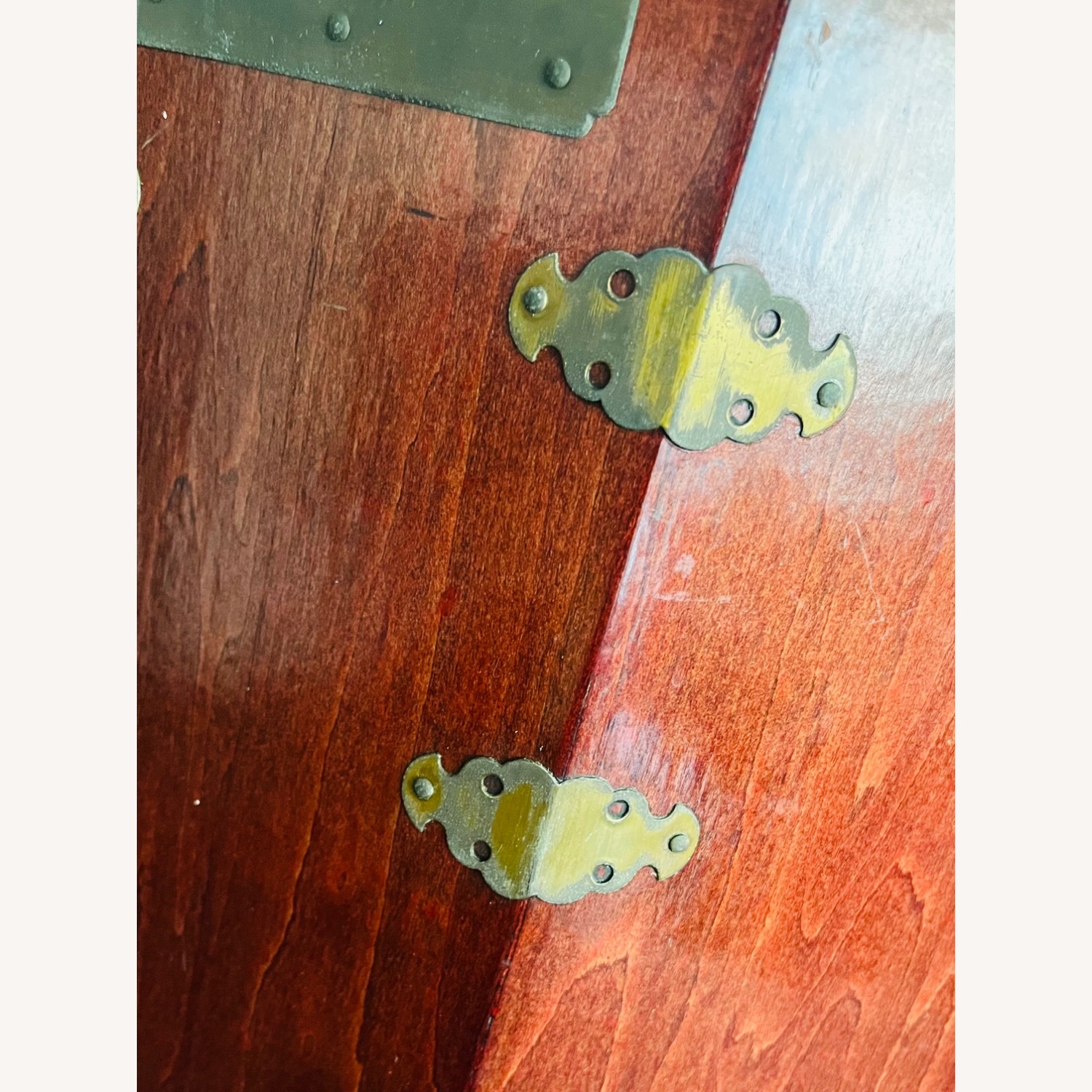 Vintage Asian Travel Storage Box Chest  - image-7