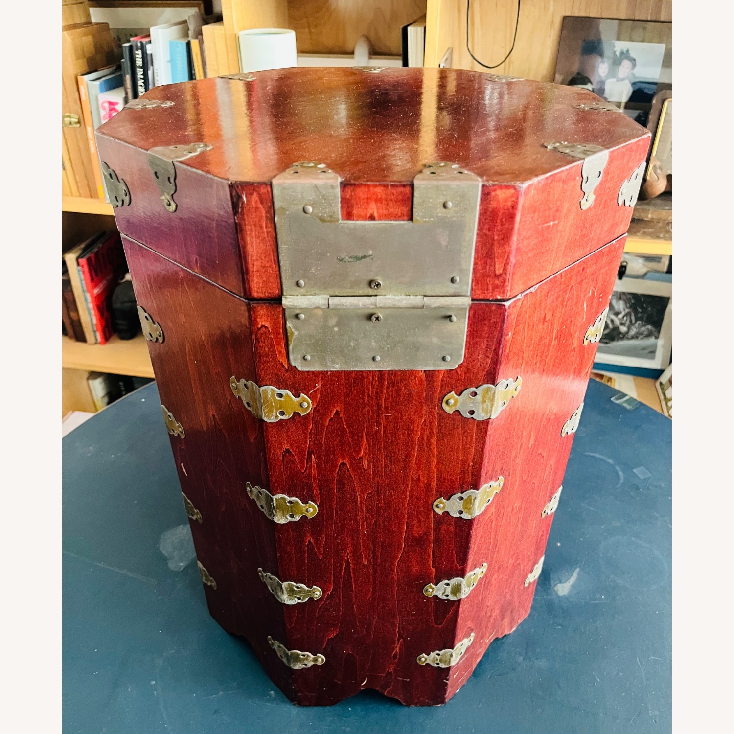 Vintage Asian Travel Storage Box Chest  - image-6