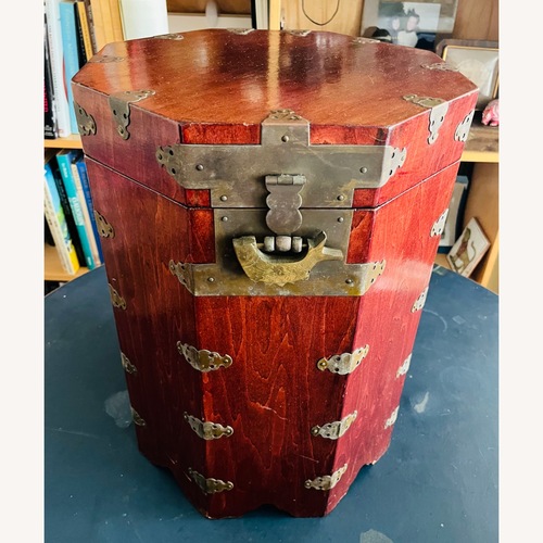 Used Vintage Asian Travel Storage Box Chest for sale on AptDeco