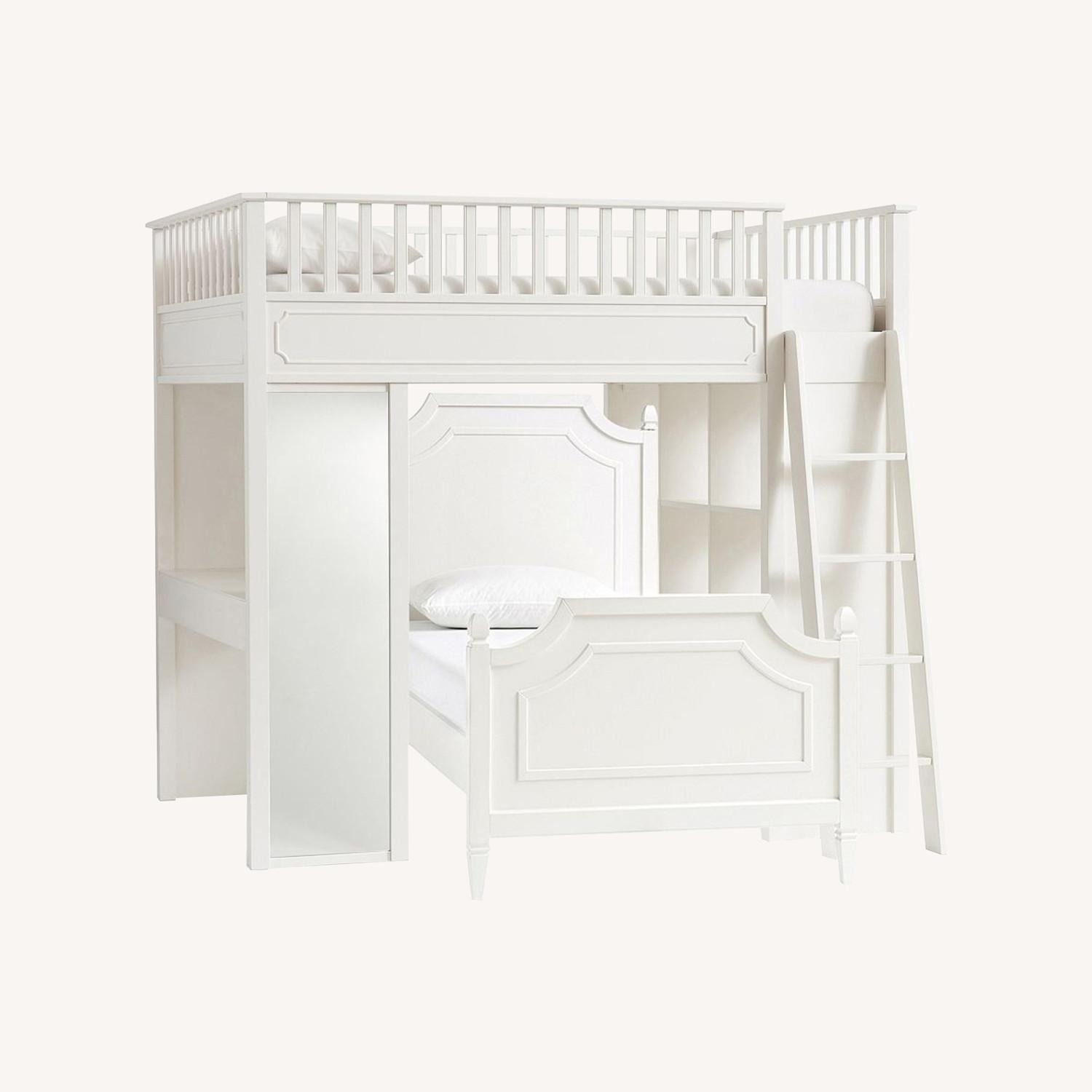 Ava Regency White Loft Bed Set - image-0