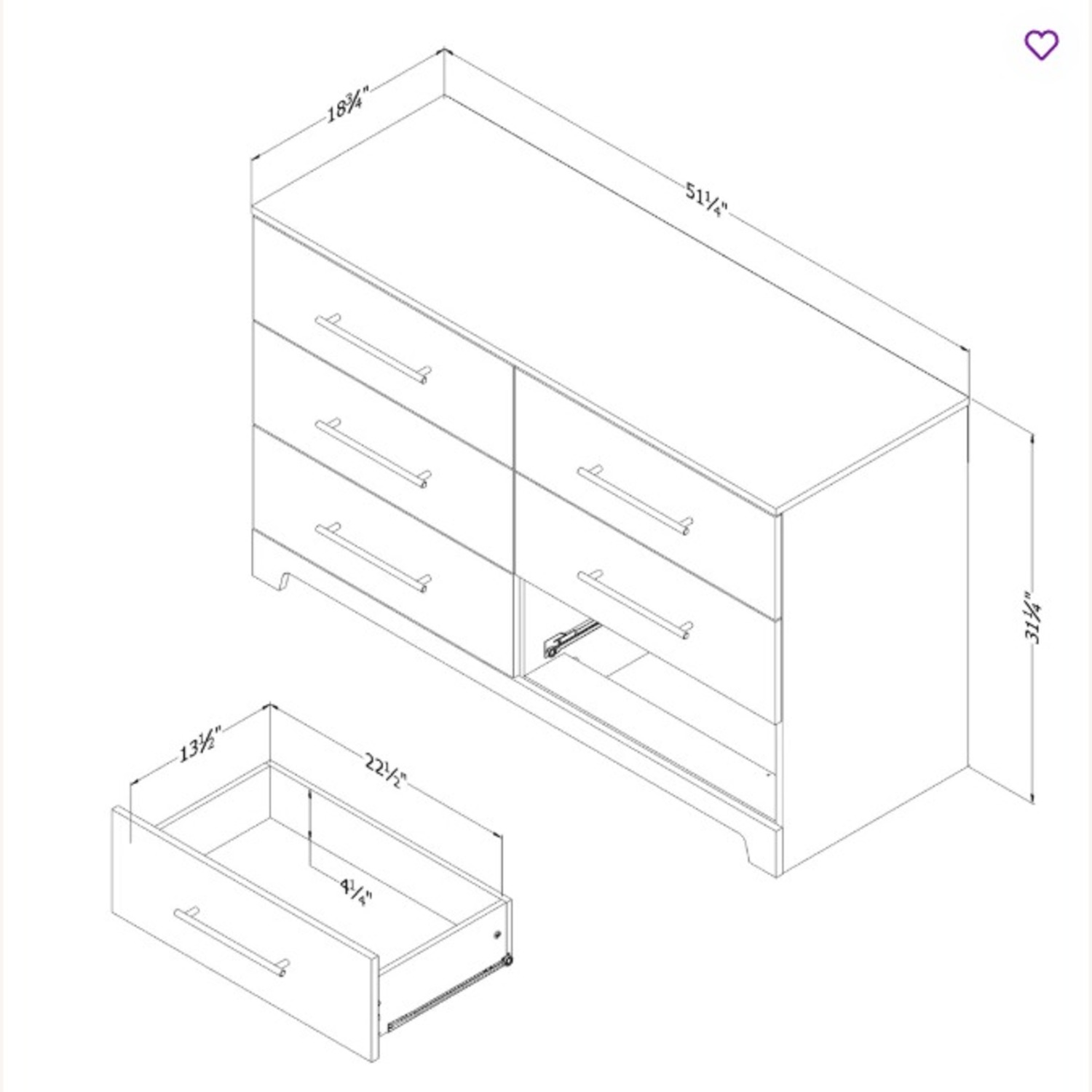 Wayfair Primo 6 Drawer Dresser by South Shore - image-3