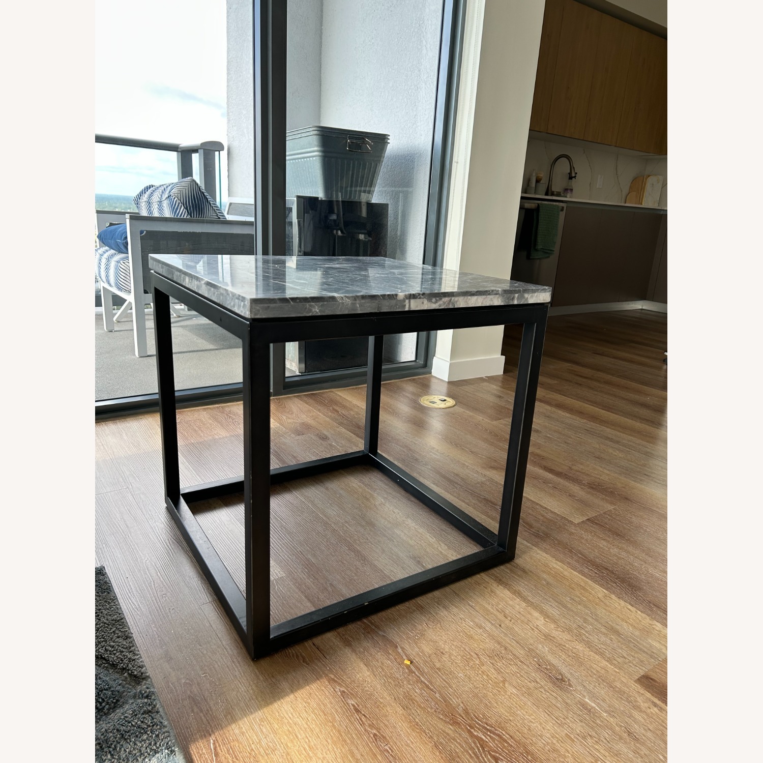 Lexington Furniture Dark Gray Metal Side Table - image-1