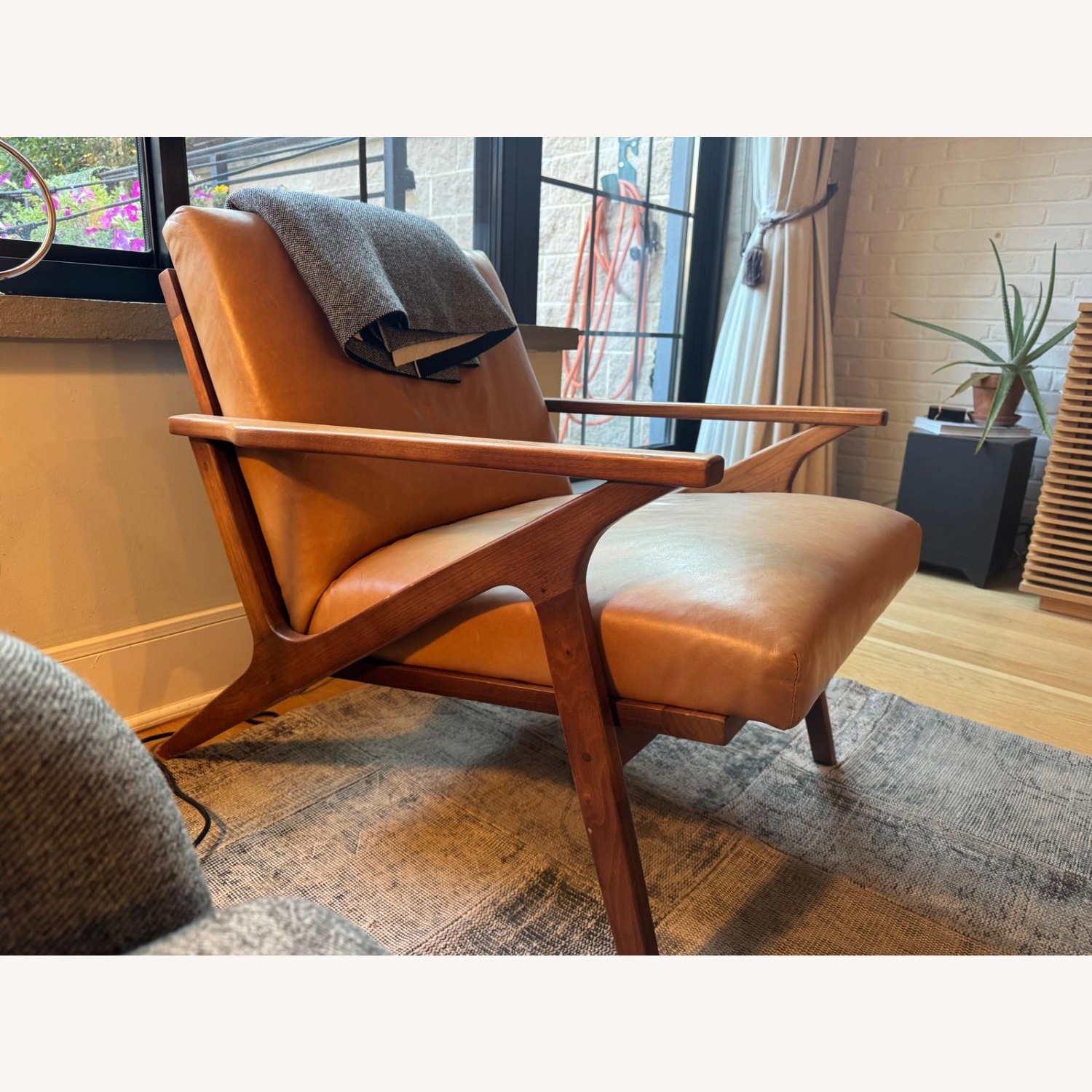 Crate & Barrel Cavett Leather Accent Chair - image-3