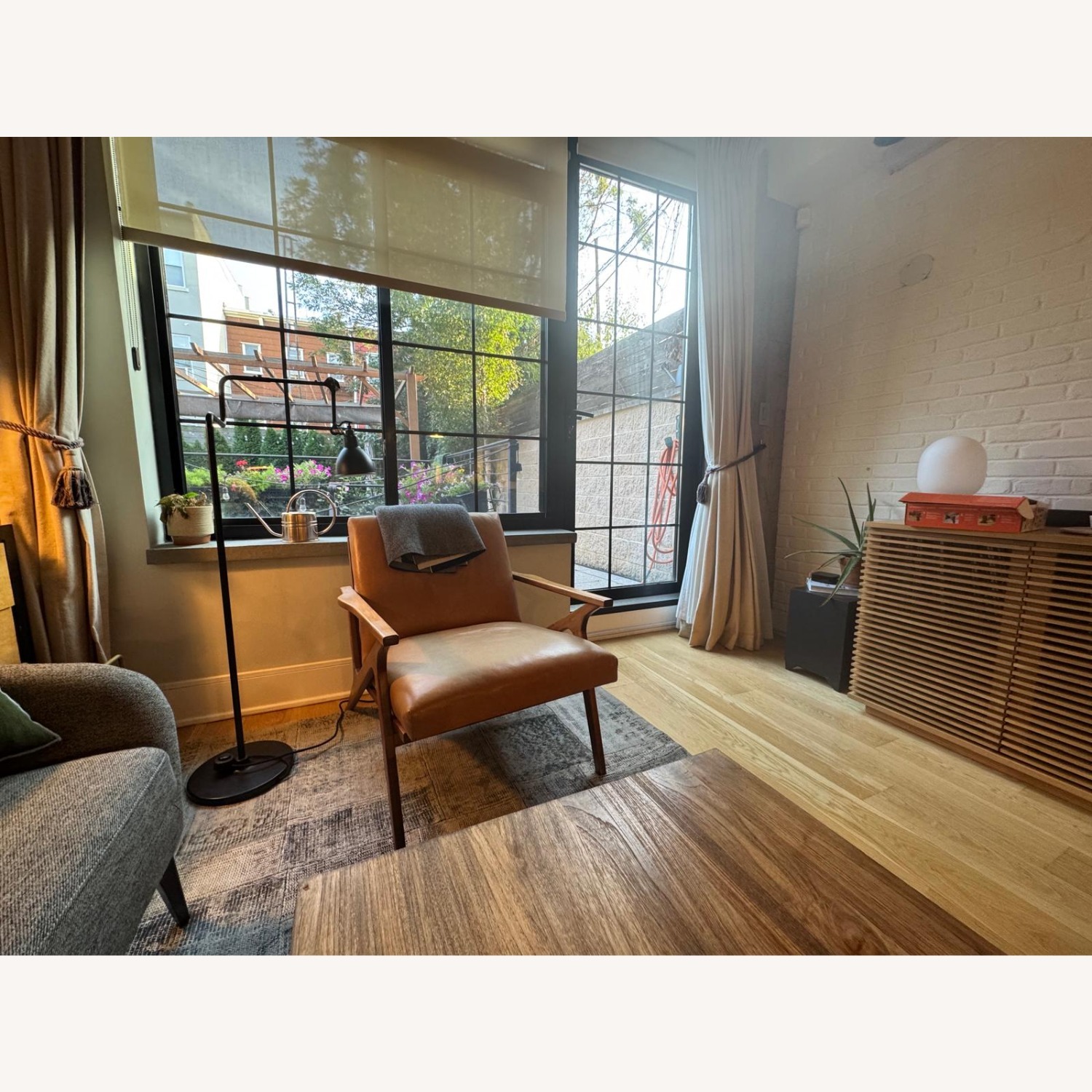 Crate & Barrel Cavett Leather Accent Chair - image-2