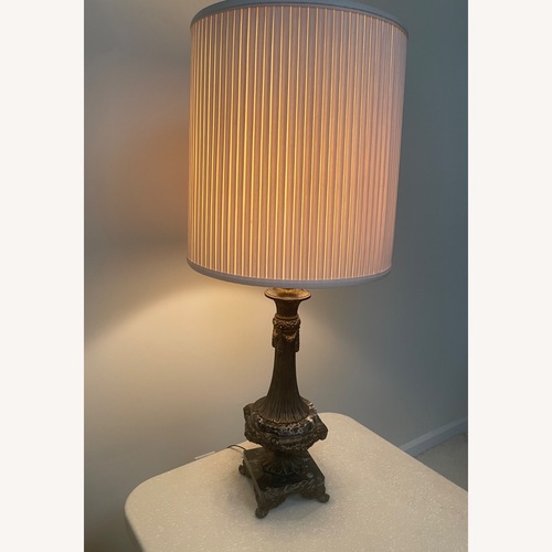 Used Vintage/Antique Black Marble Table Lamp for sale on AptDeco