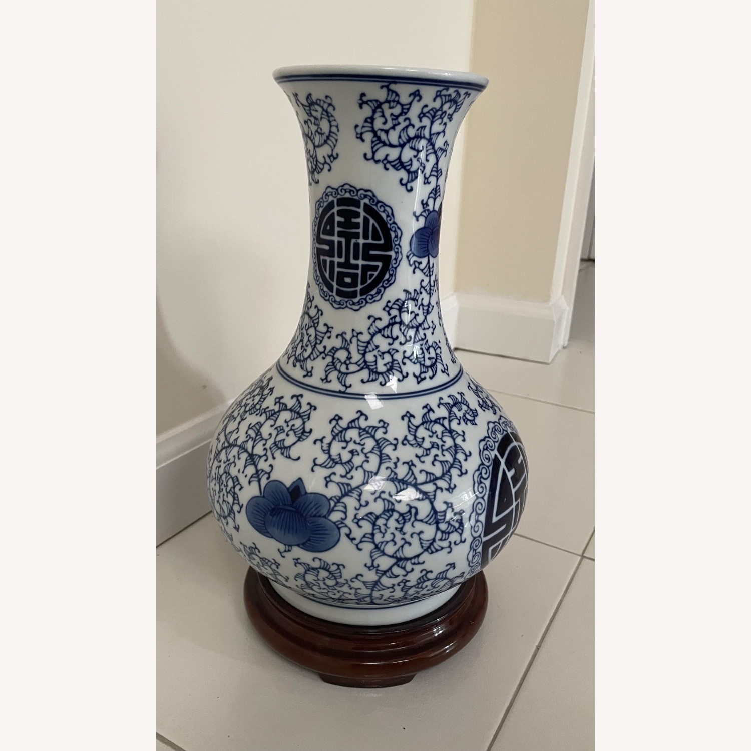 Navy and White Ceramic Vases  - image-2