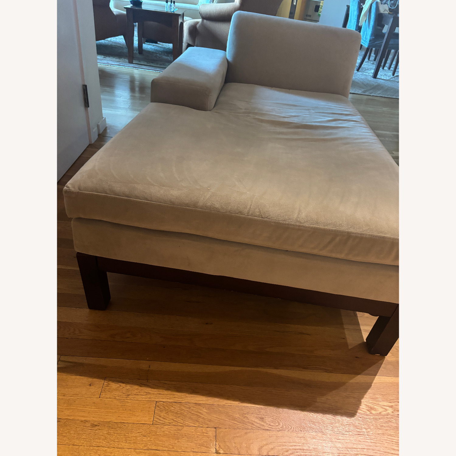 West Elm Lorimer Green Microsuede Left-Arm Chaise - image-5