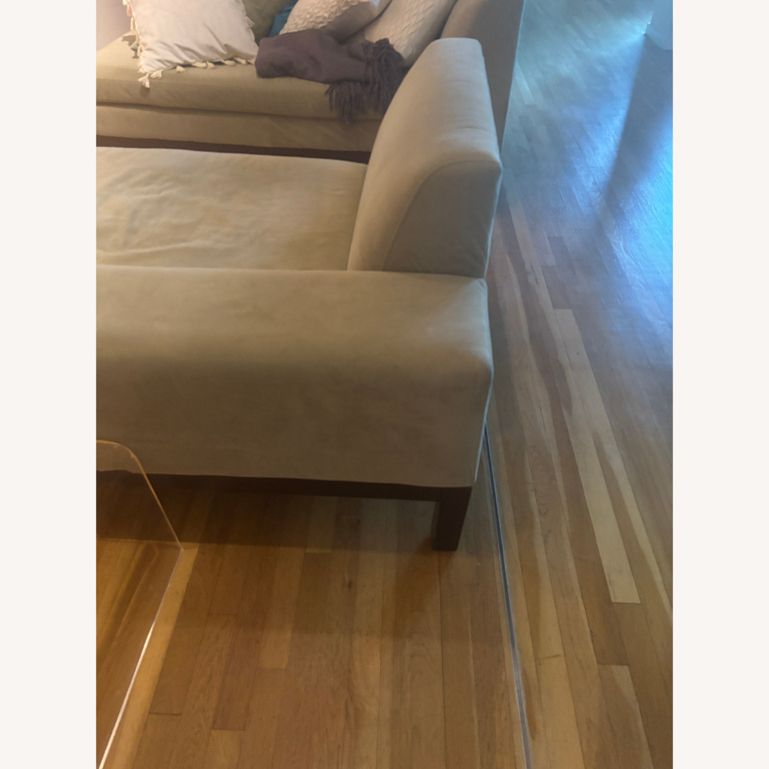 West Elm Lorimer Green Microsuede Right-Arm Chaise - image-8