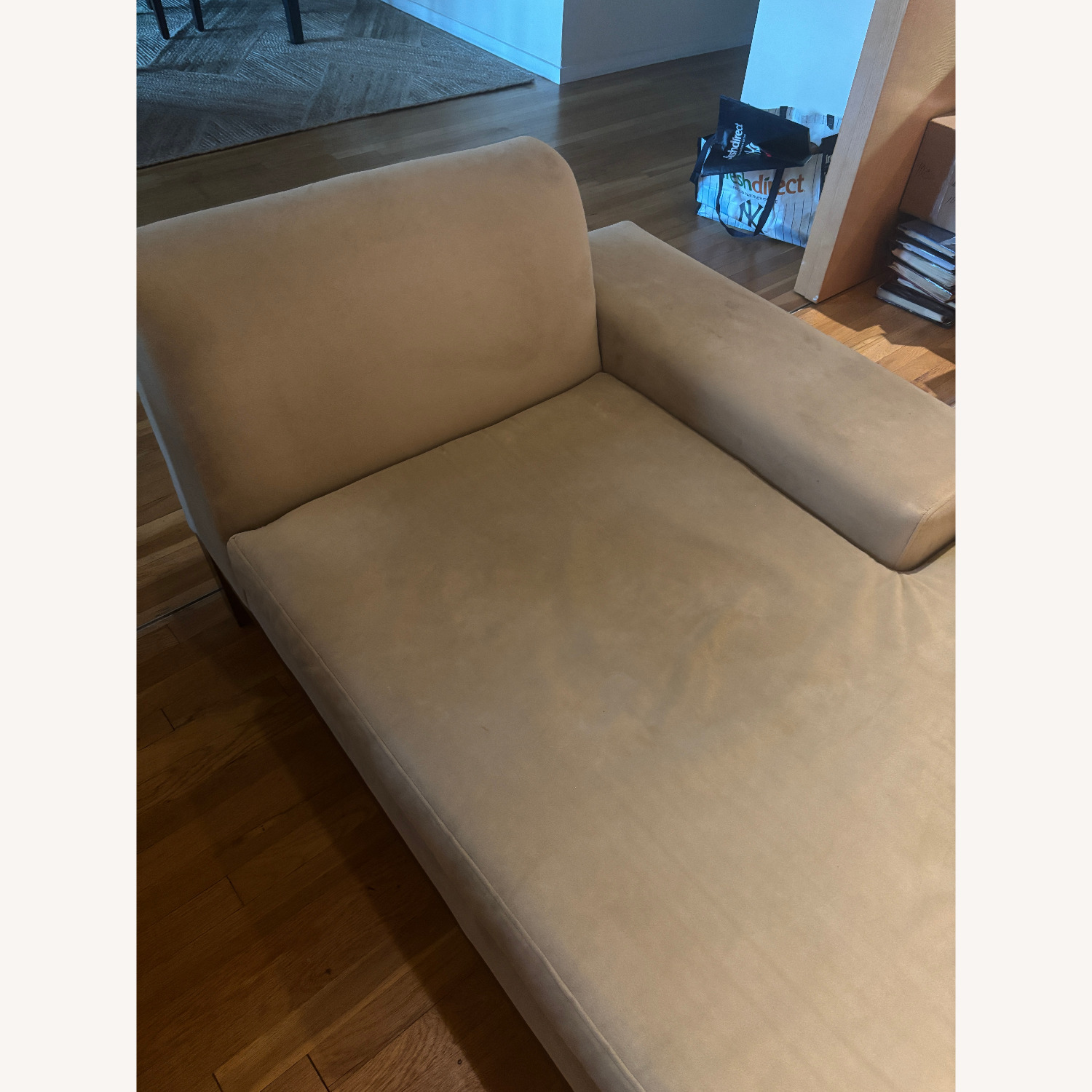 West Elm Lorimer Green Microsuede Right-Arm Chaise - image-7