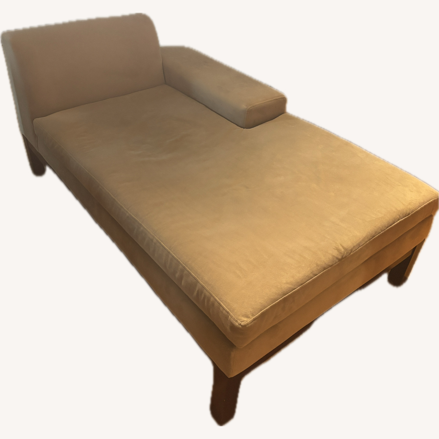 West Elm Lorimer Green Microsuede Right-Arm Chaise - image-0