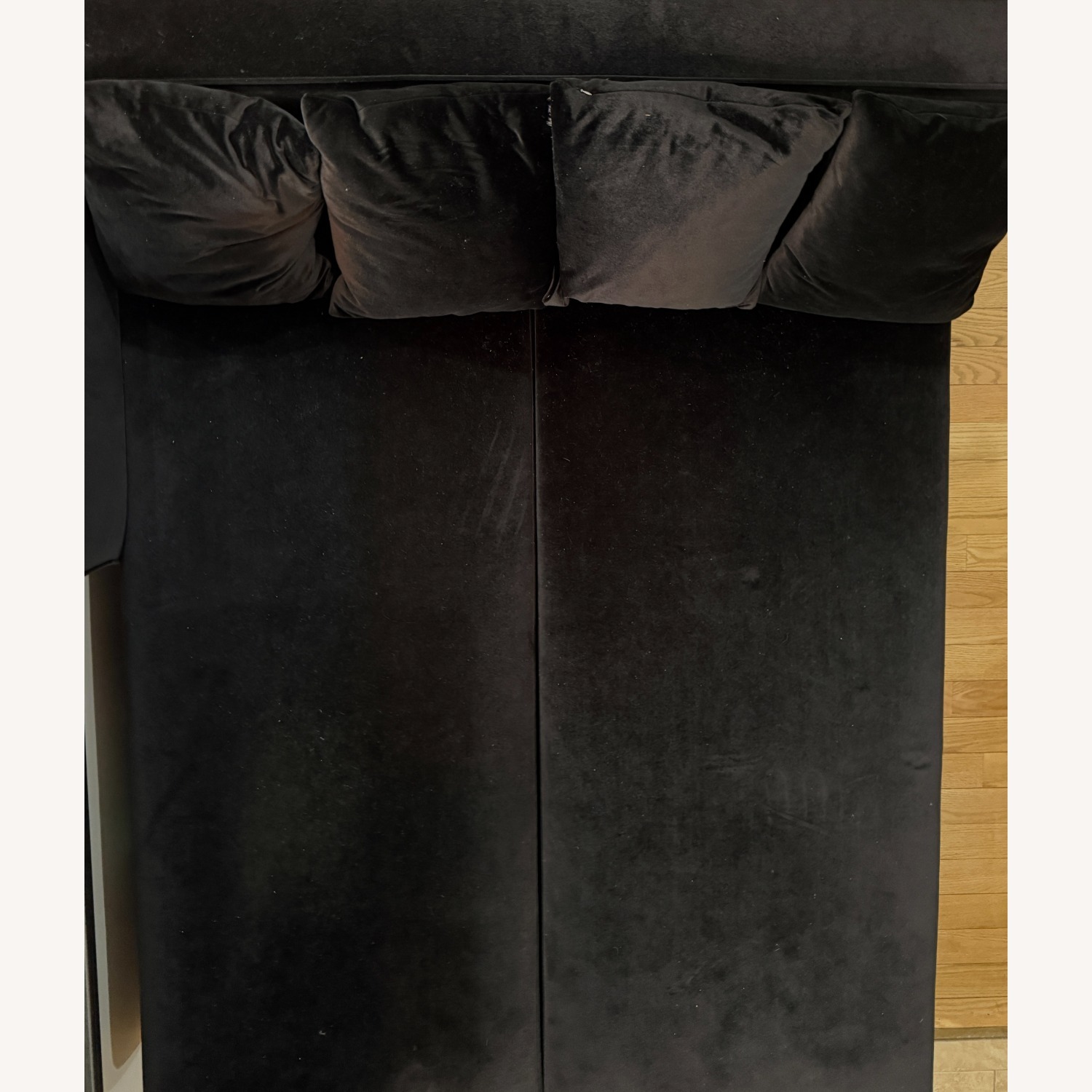 Rove Concepts Black Velvet Sleeper Sectional - image-3
