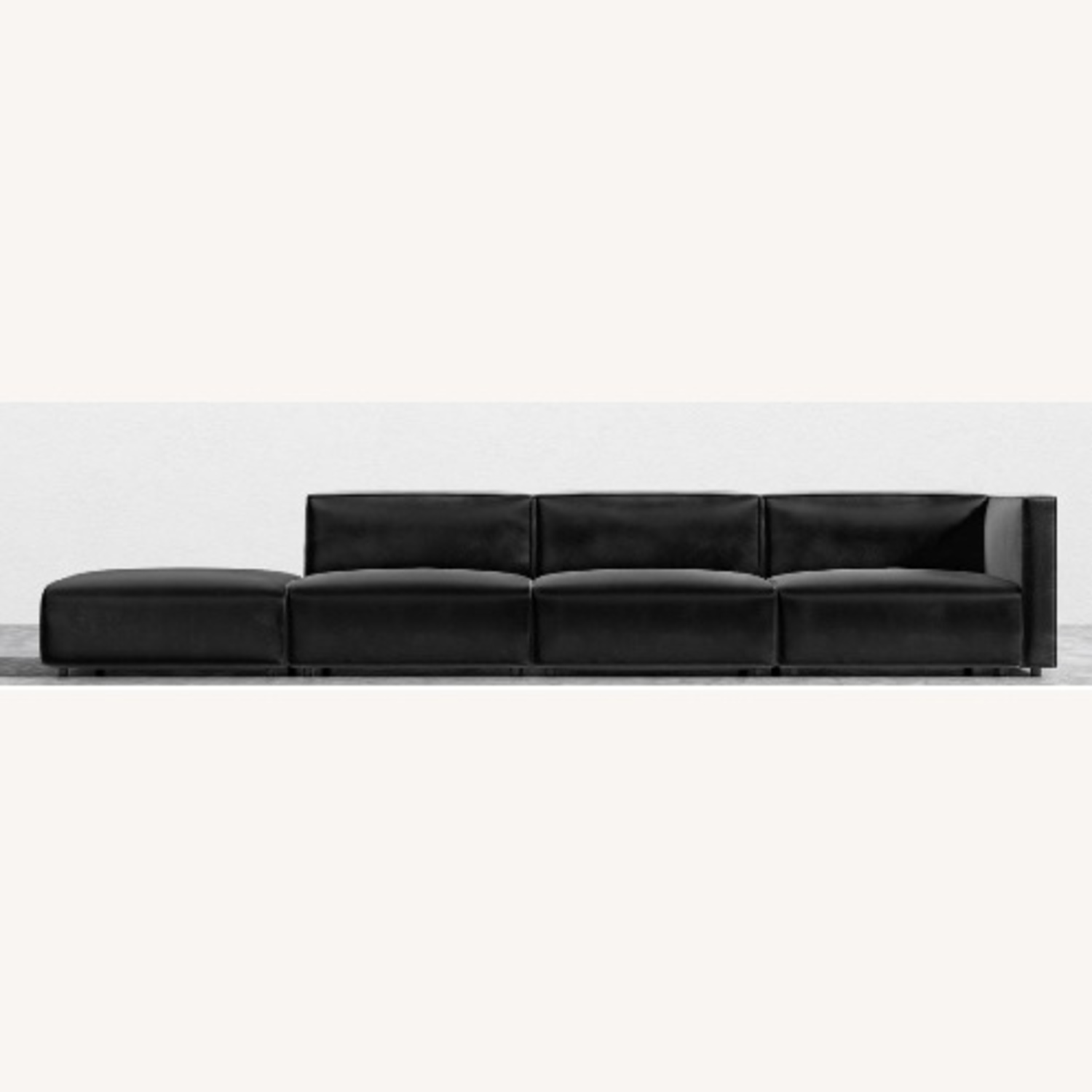 Rove Concepts Black Velvet Sleeper Sectional - image-4