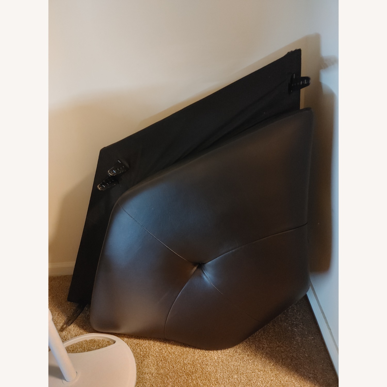 Morelia Collection Dark Brown Leather Loveseat - image-4