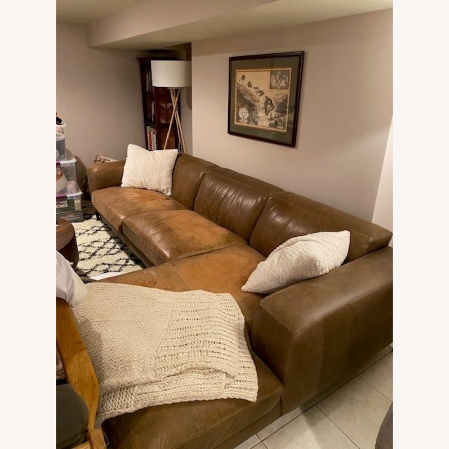 Four Hands Norwood Light Brown Leather 2 Piece Sectional - image-2