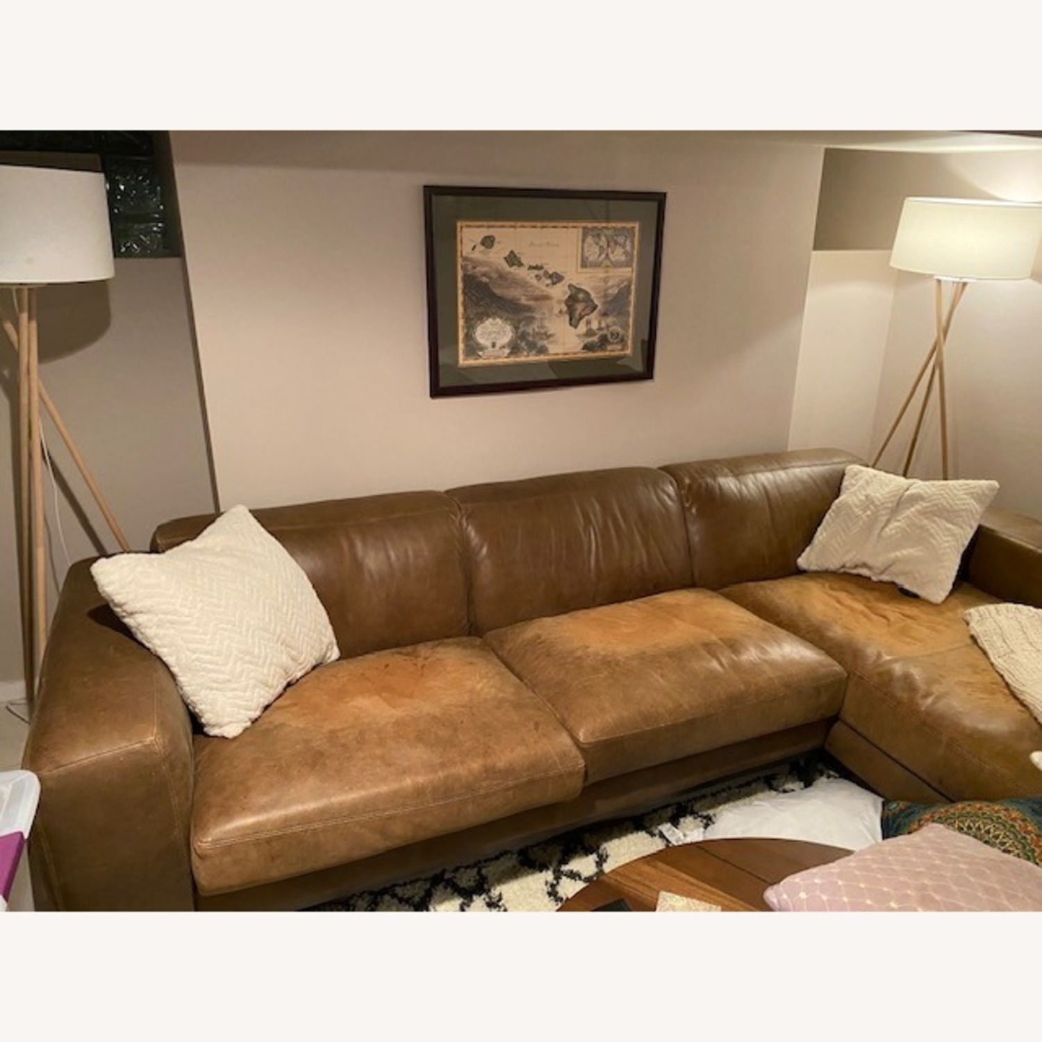 Four Hands Norwood Light Brown Leather 2 Piece Sectional - image-1