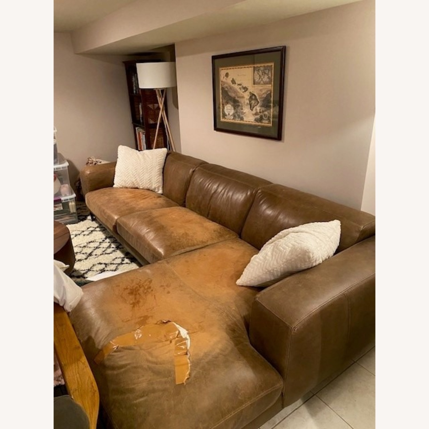 Four Hands Norwood Light Brown Leather 2 Piece Sectional - image-3