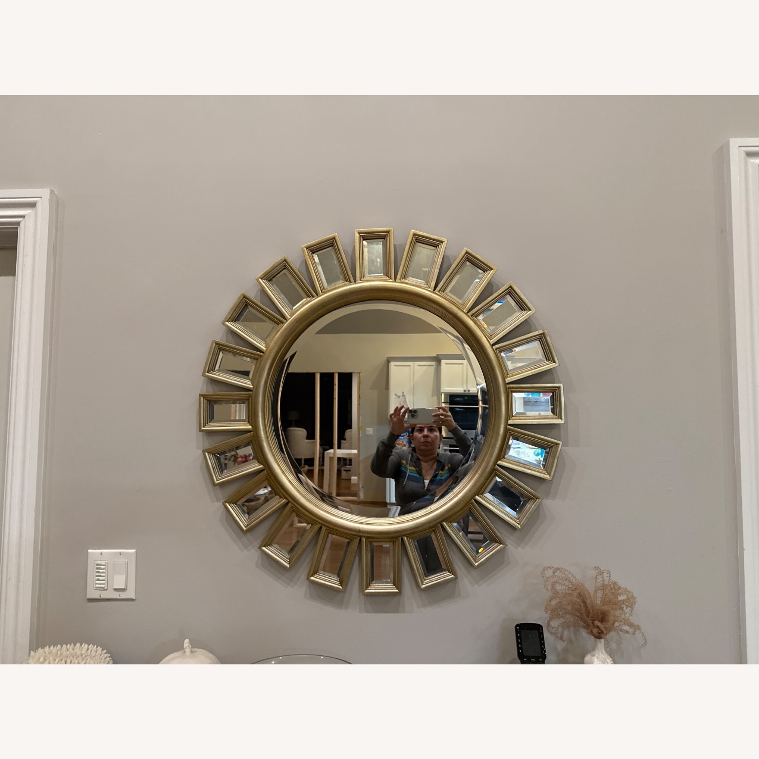 QaBss Modern Silver Decorative Mirror - image-3