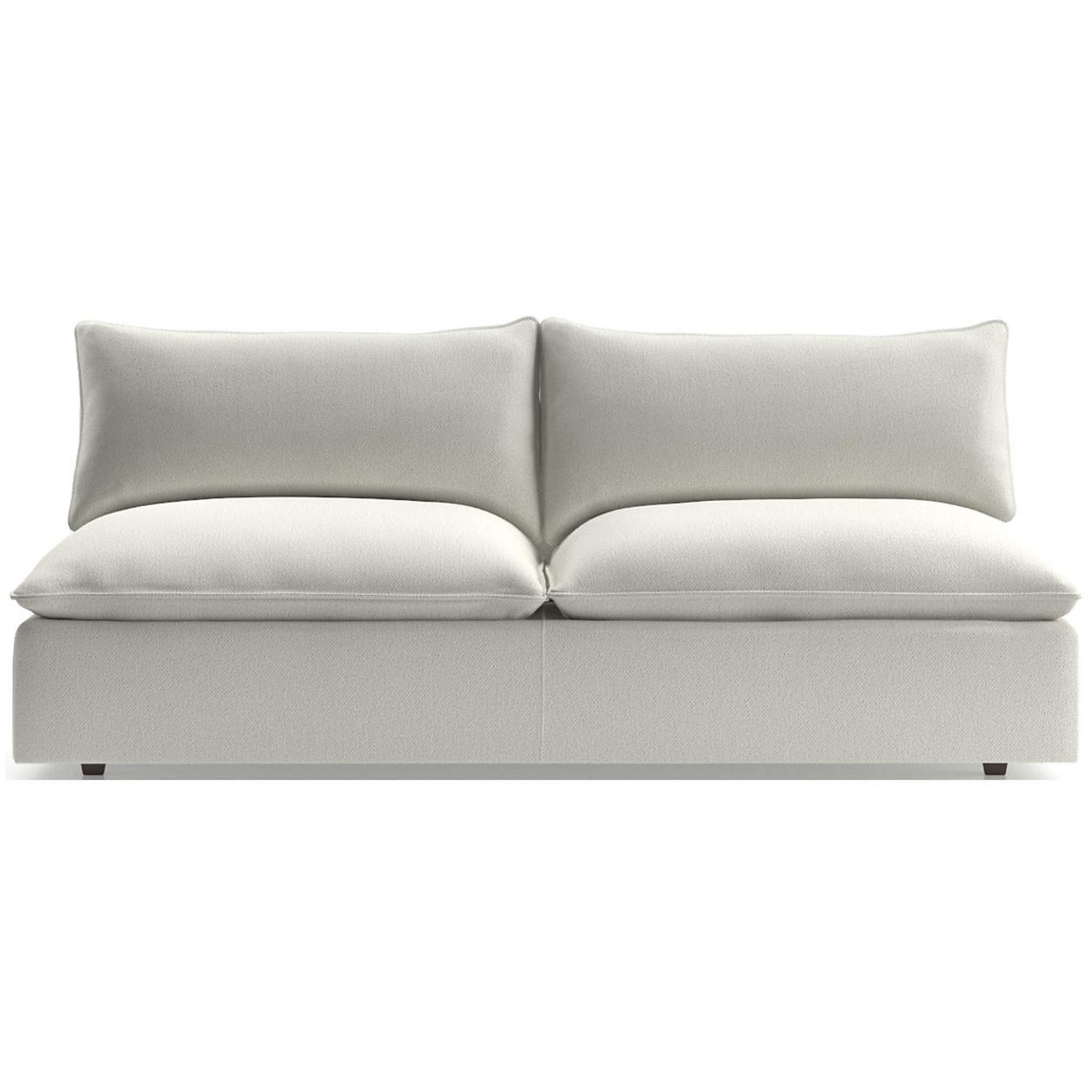 Crate & Barrel Lotus White Loveseat Couch Sectional - image-1
