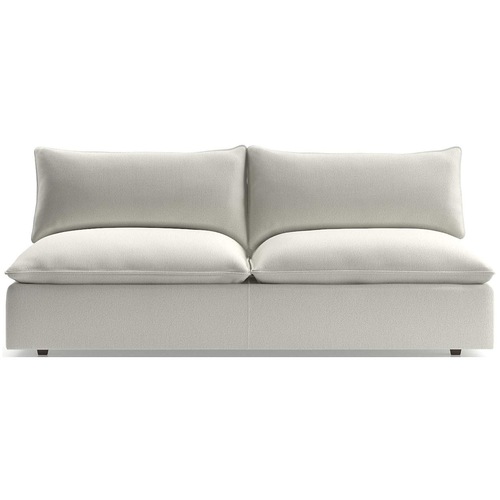 Used Crate & Barrel Lotus White Loveseat Couch Sectional for sale on AptDeco