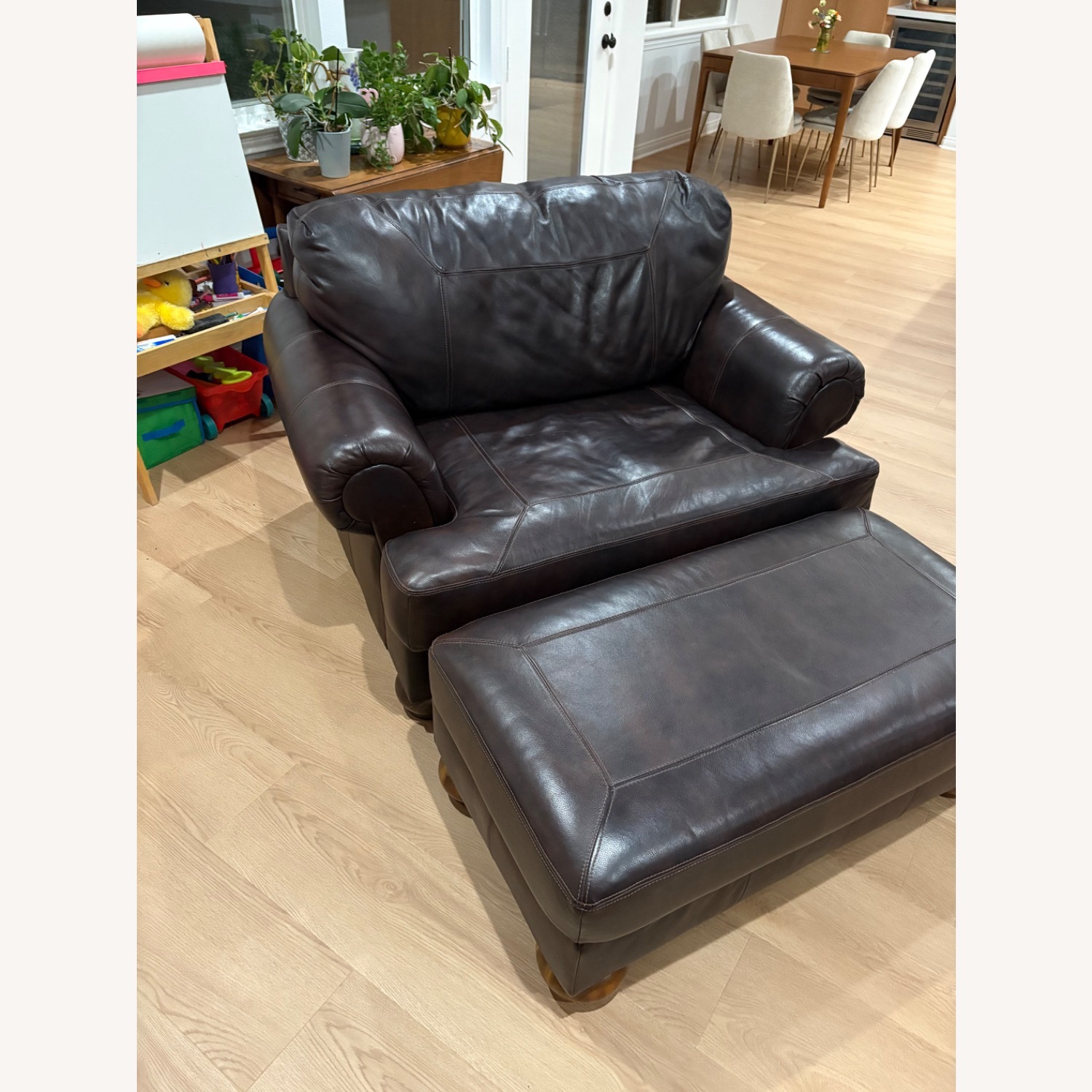 Plush Ashley Axiom Leather Chair and a Half - image-2