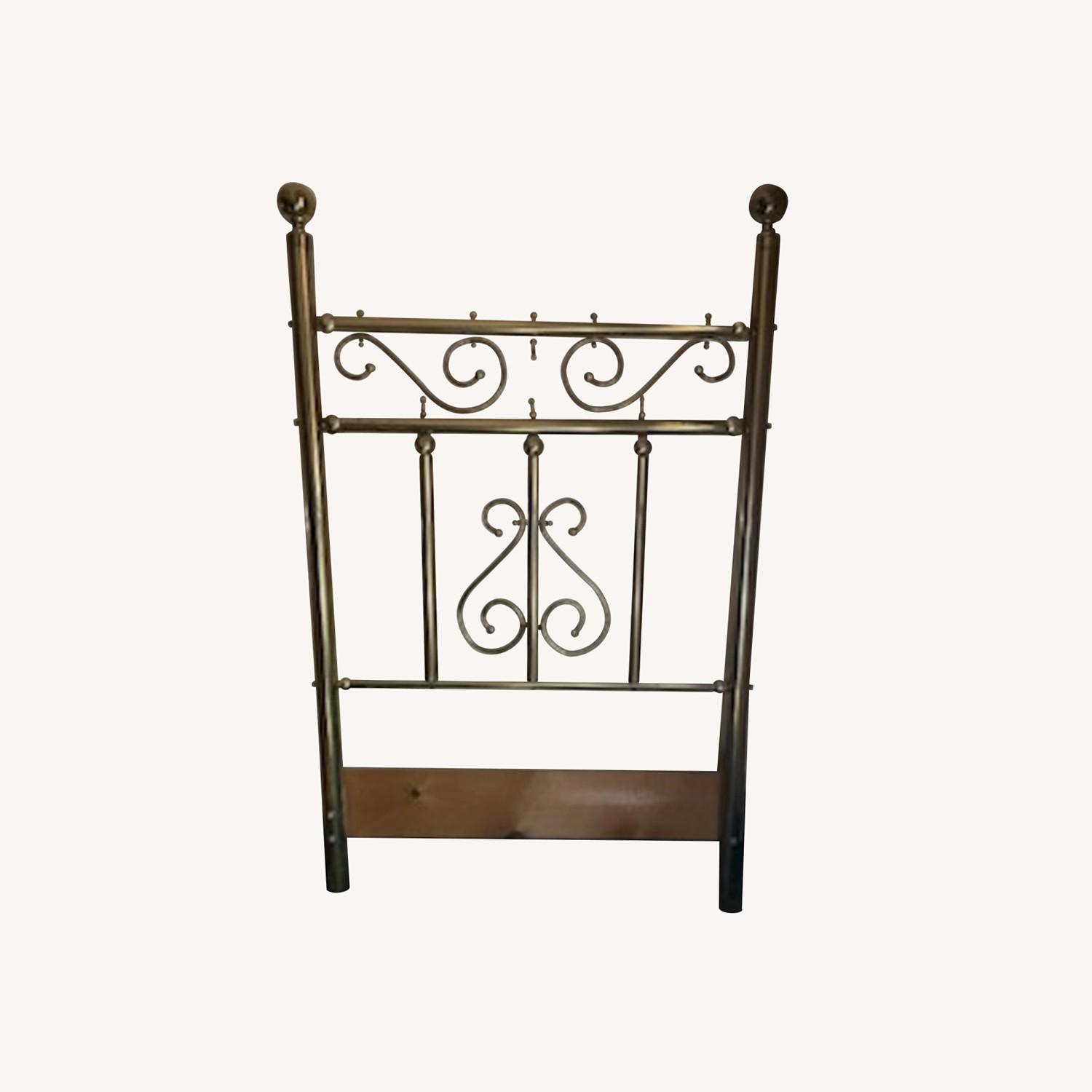 Vintage/Antique Finds Gold Brass Headboard - image-0