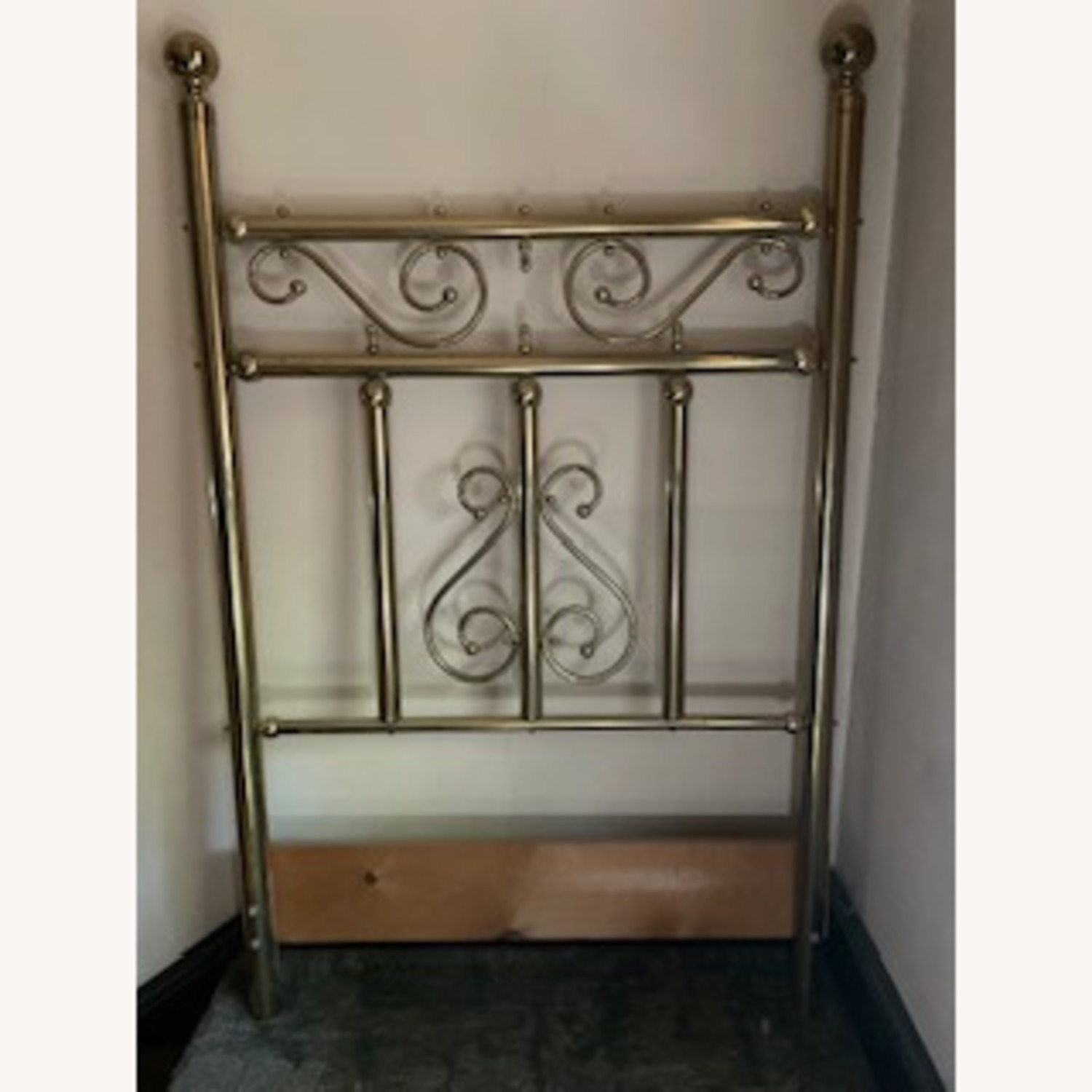 Vintage/Antique Finds Gold Brass Headboard - image-3
