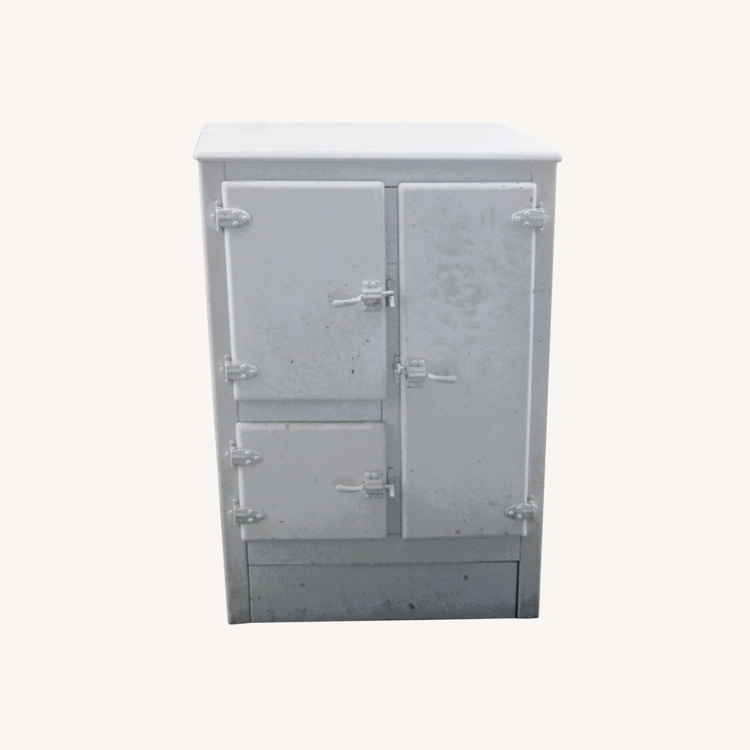 Image of Antique White Metal Chest