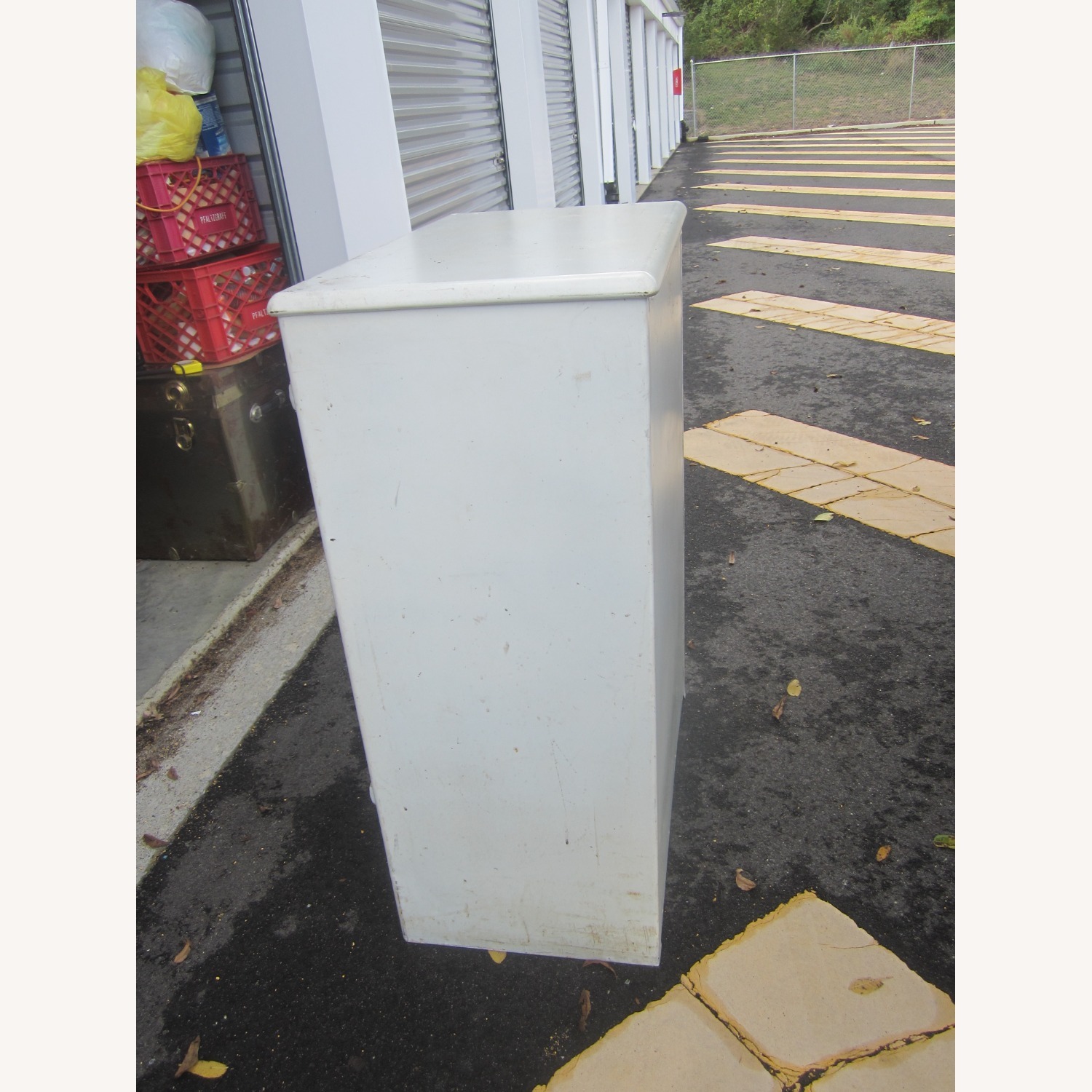 Antique White Metal Chest - image-5