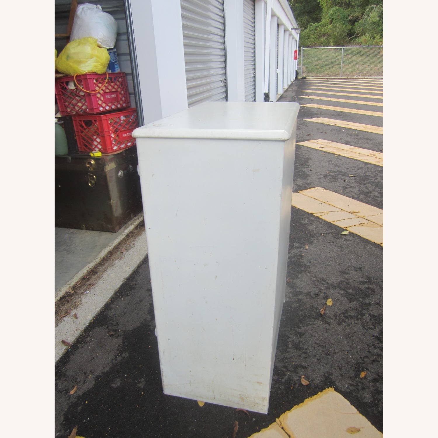 Antique White Metal Chest - image-4